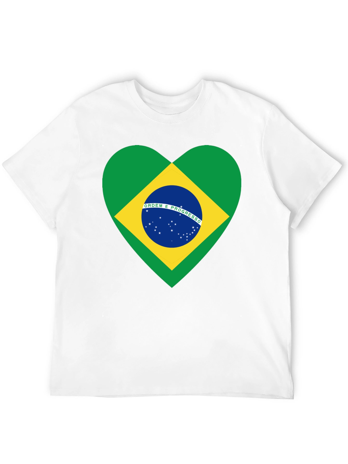 Brazil Flag Heart T-Shirt