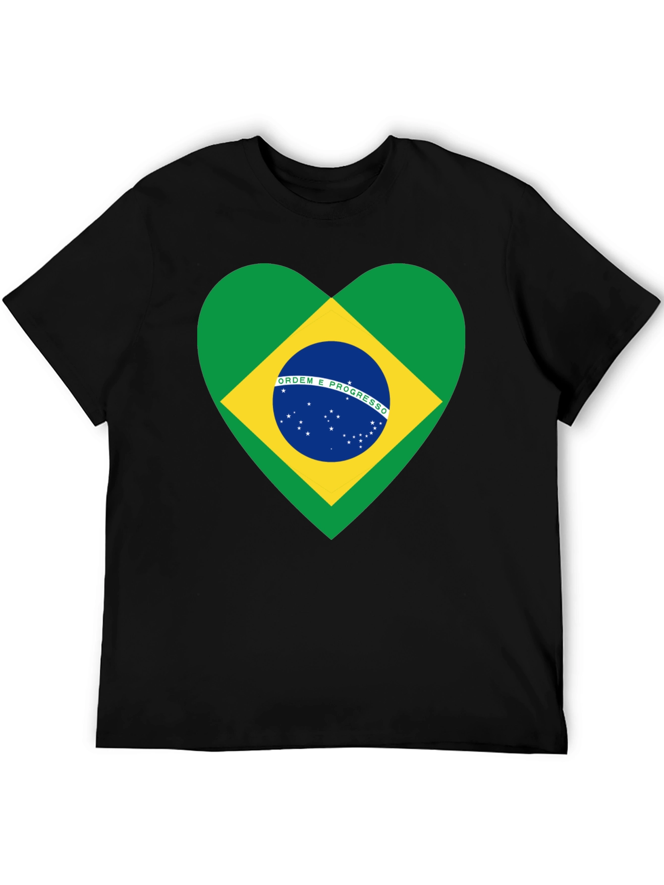 Brazil Flag Heart T-Shirt