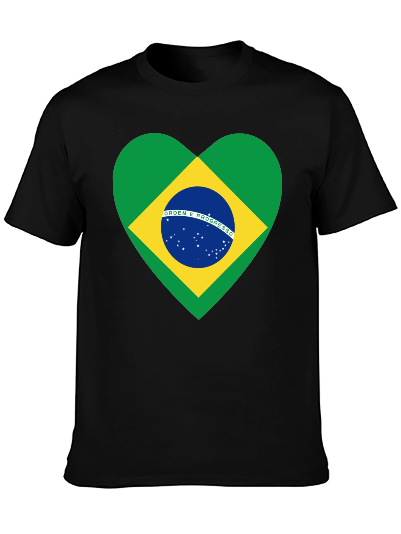 Brazil Flag Heart T-Shirt