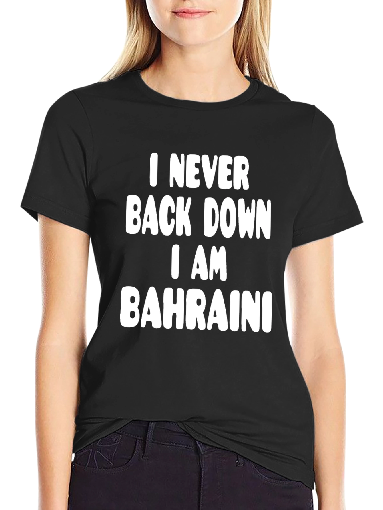 I Never Back Down I am Bahraini Graphic Tee