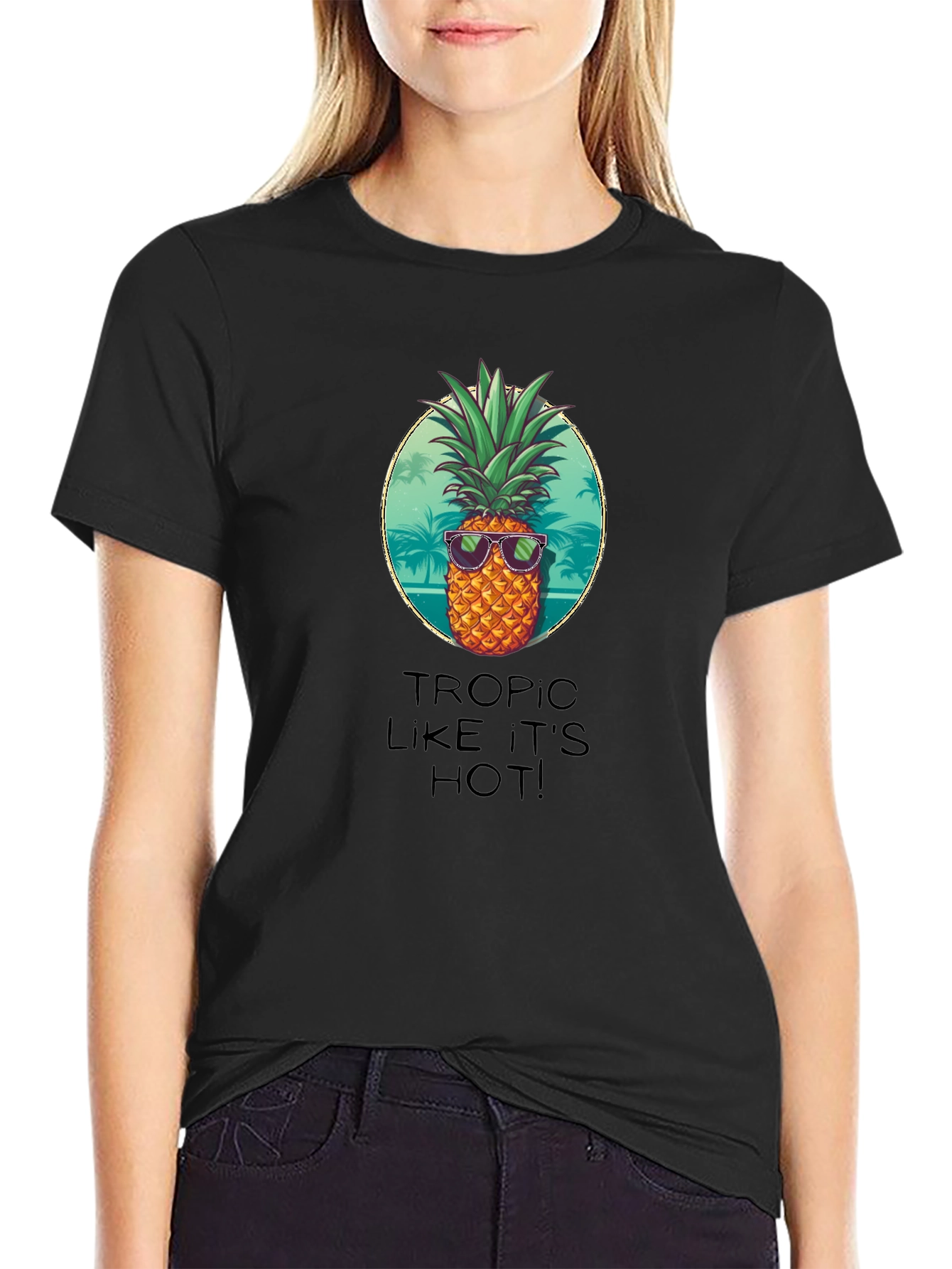 Tropic Like Its Hot Pineapple Graphic Tee