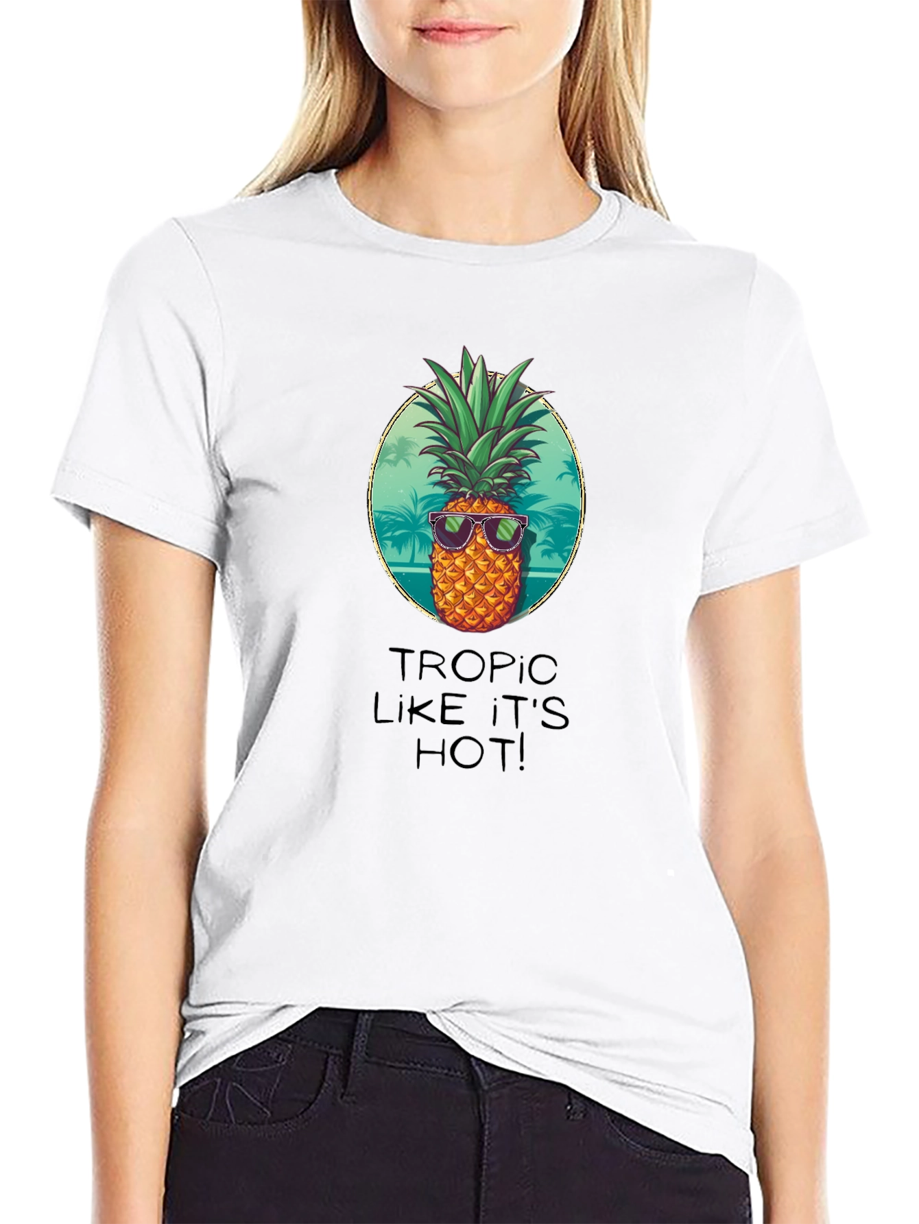 Tropic Like Its Hot Pineapple Graphic Tee