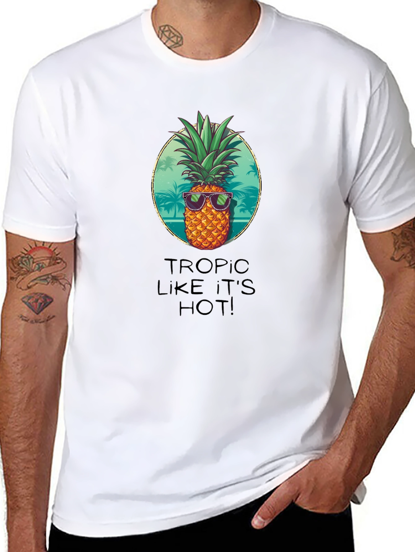 Tropic Like Its Hot Pineapple Graphic Tee