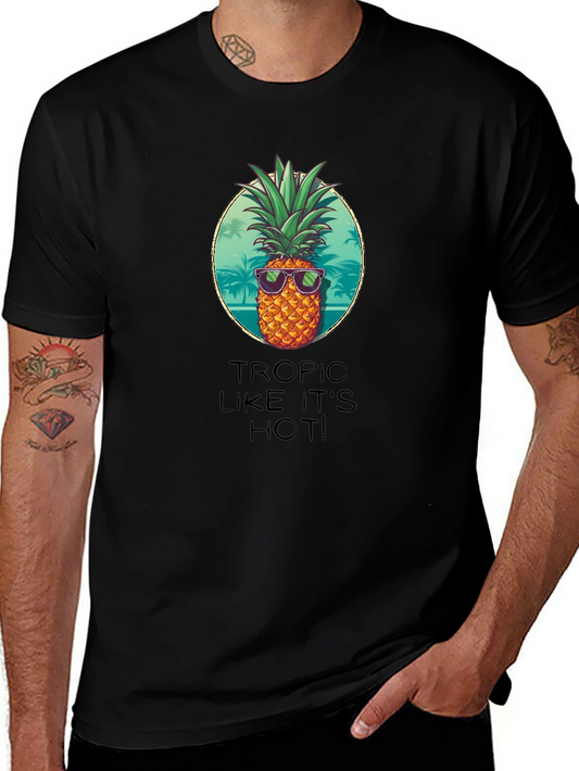 Tropic Like Its Hot Pineapple Graphic Tee