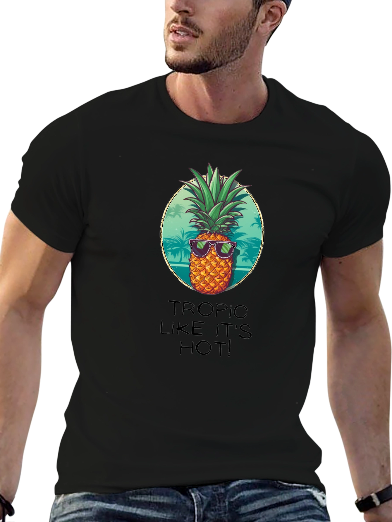 Tropic Like Its Hot Pineapple Graphic Tee