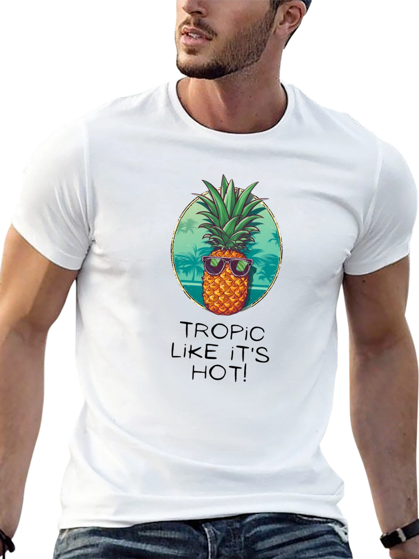 Tropic Like Its Hot Pineapple Graphic Tee