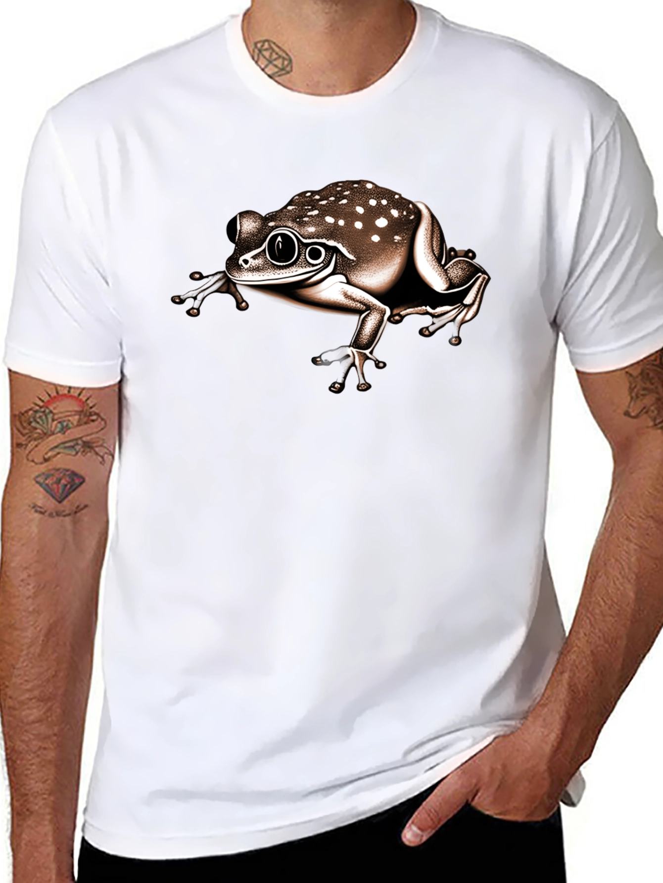 Frog Graphic Tee - Stylish Mens Black T-Shirt