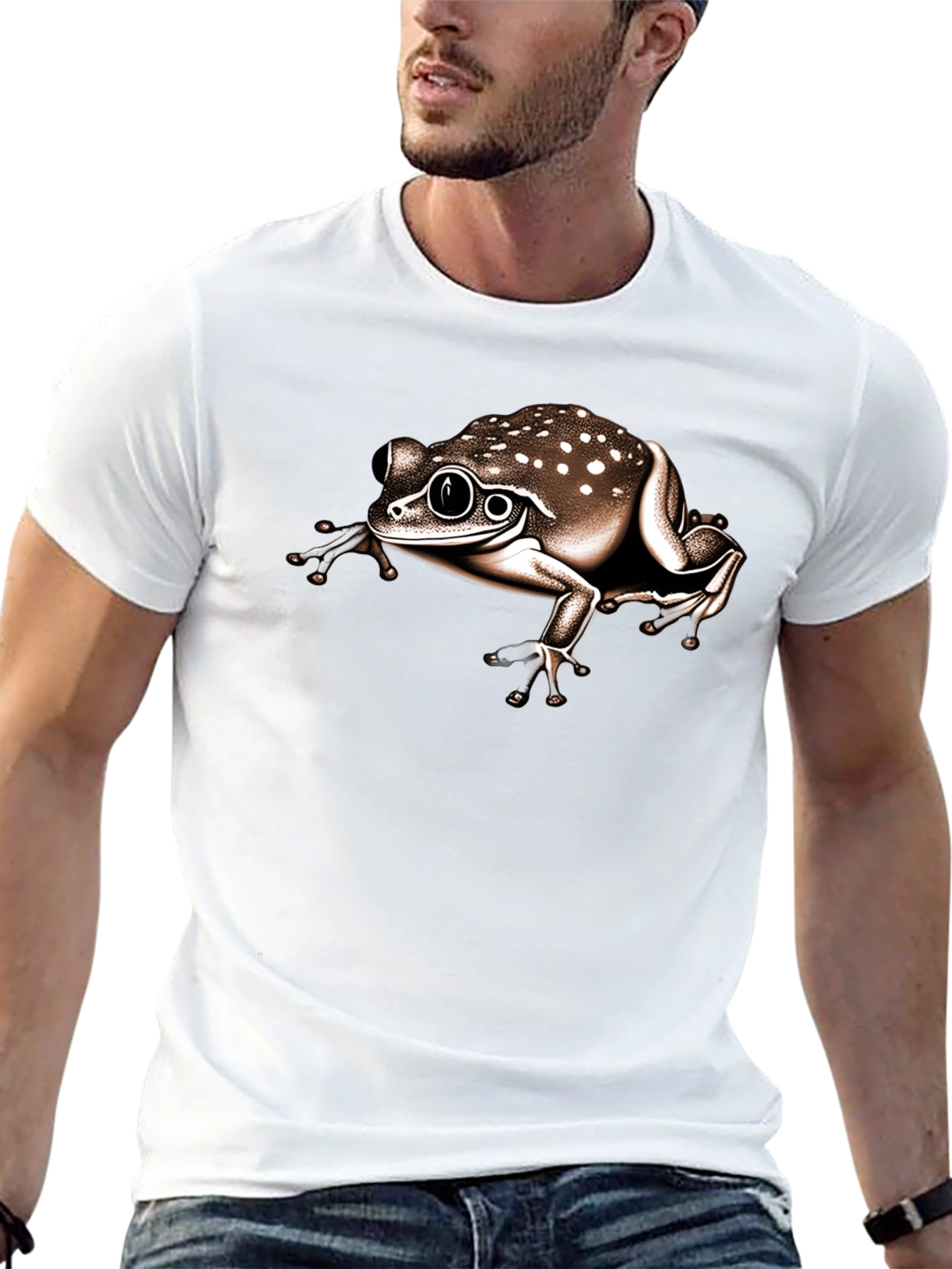 Frog Graphic Tee - Stylish Mens Black T-Shirt