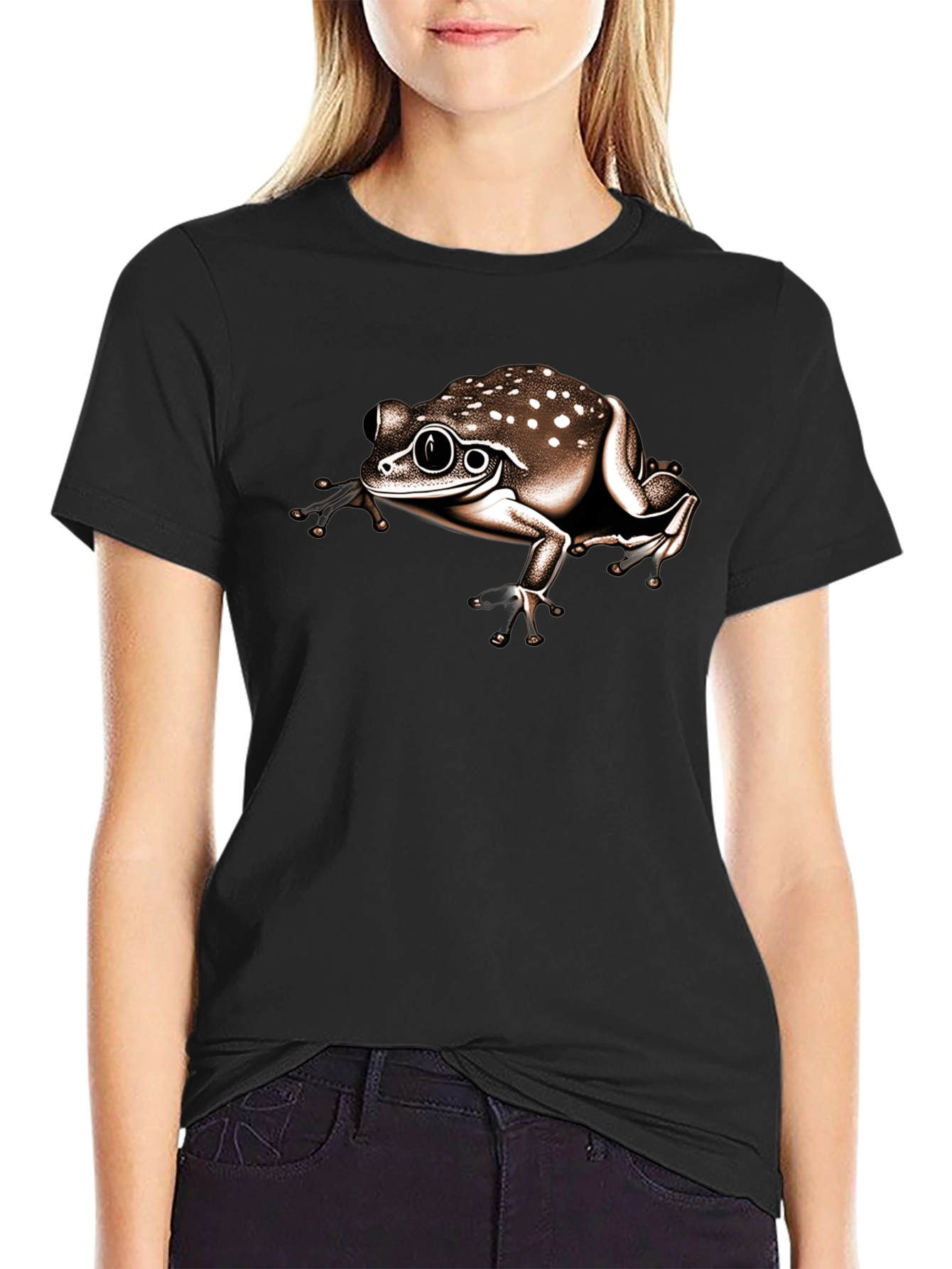 Frog Graphic Tee - Stylish Mens Black T-Shirt