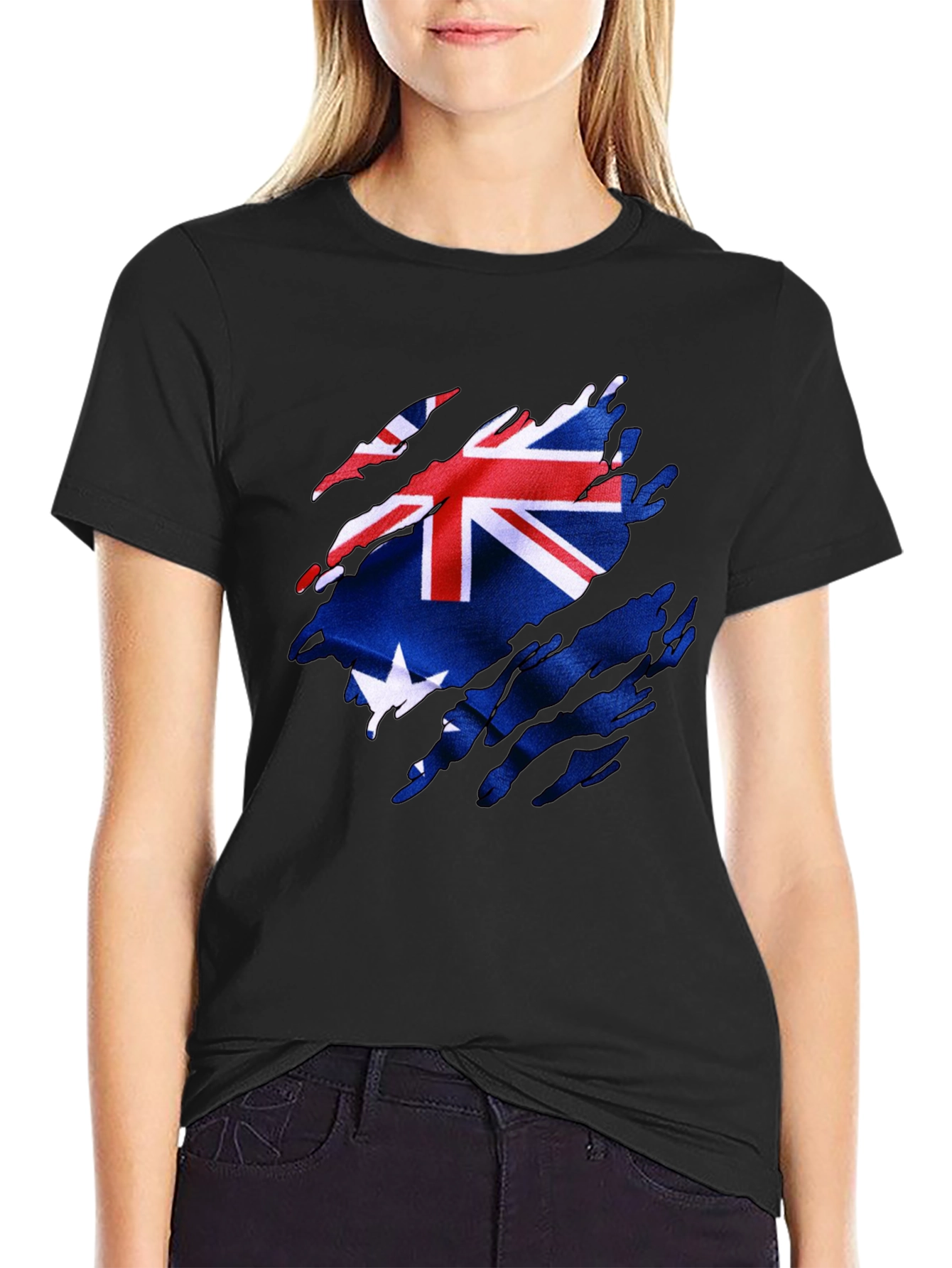 Distressed Australian Flag Graphic Tee