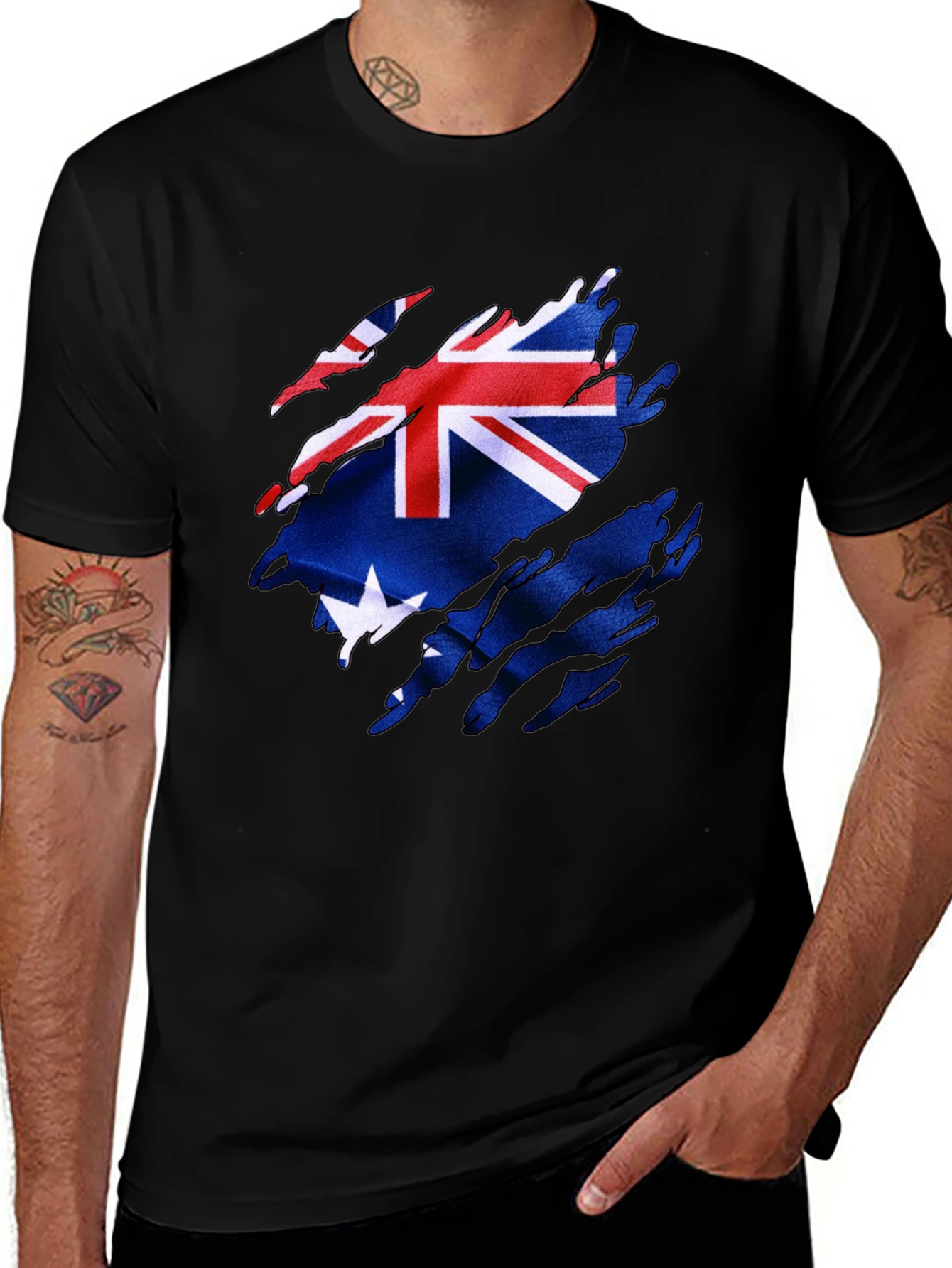 Distressed Australian Flag Graphic Tee