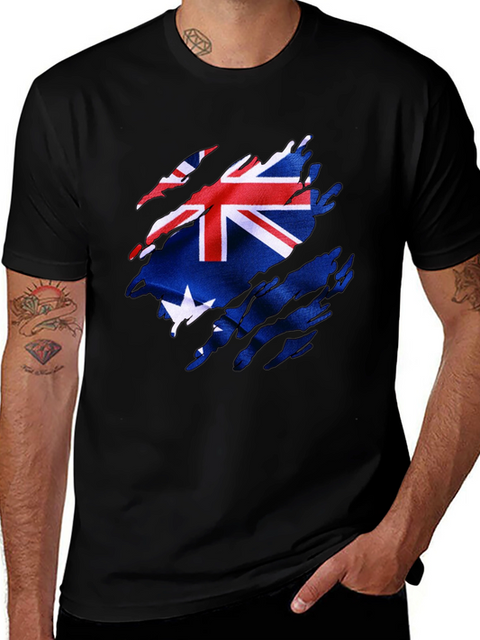 Distressed Australian Flag Graphic Tee
