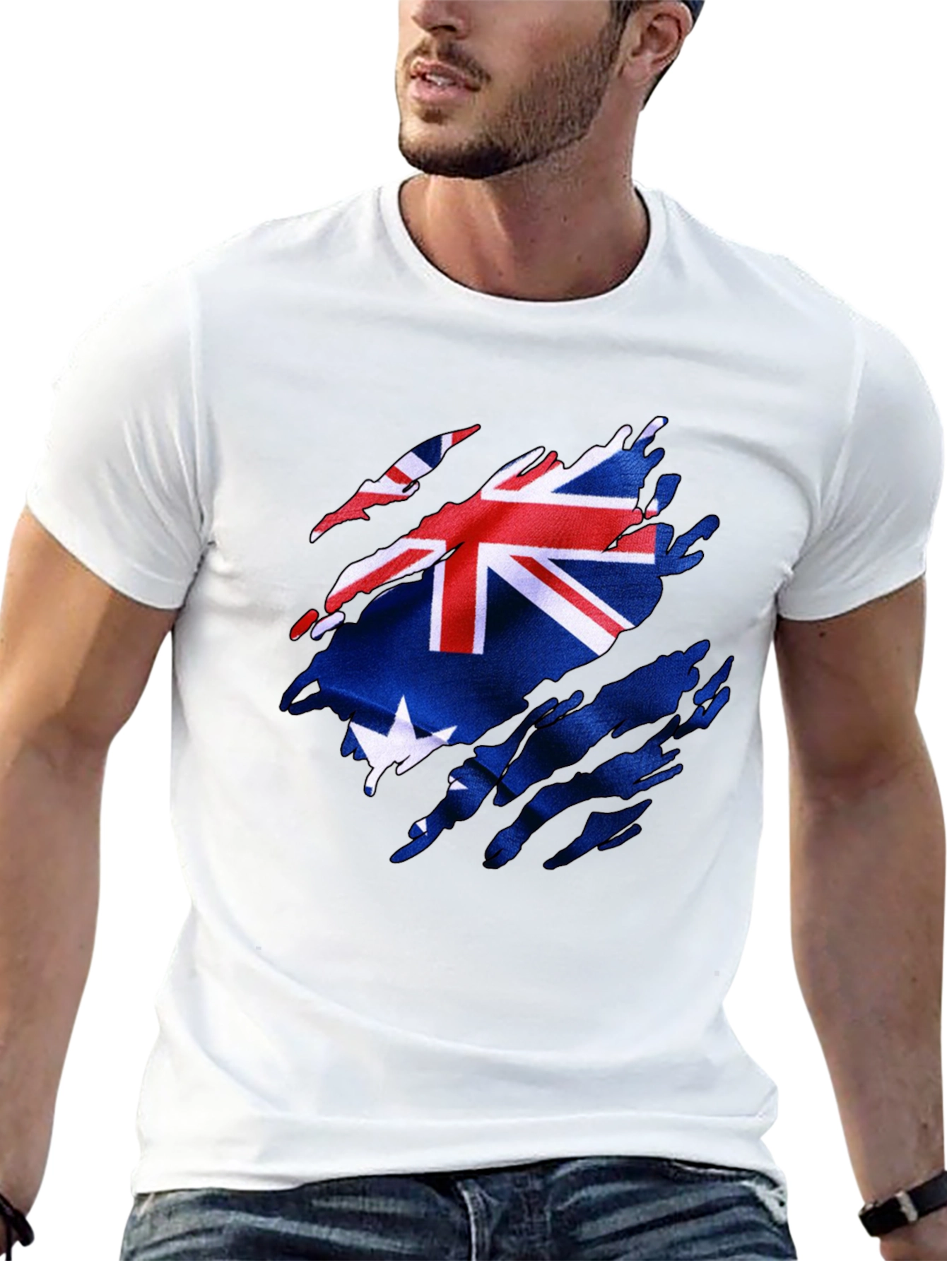 Distressed Australian Flag Graphic Tee