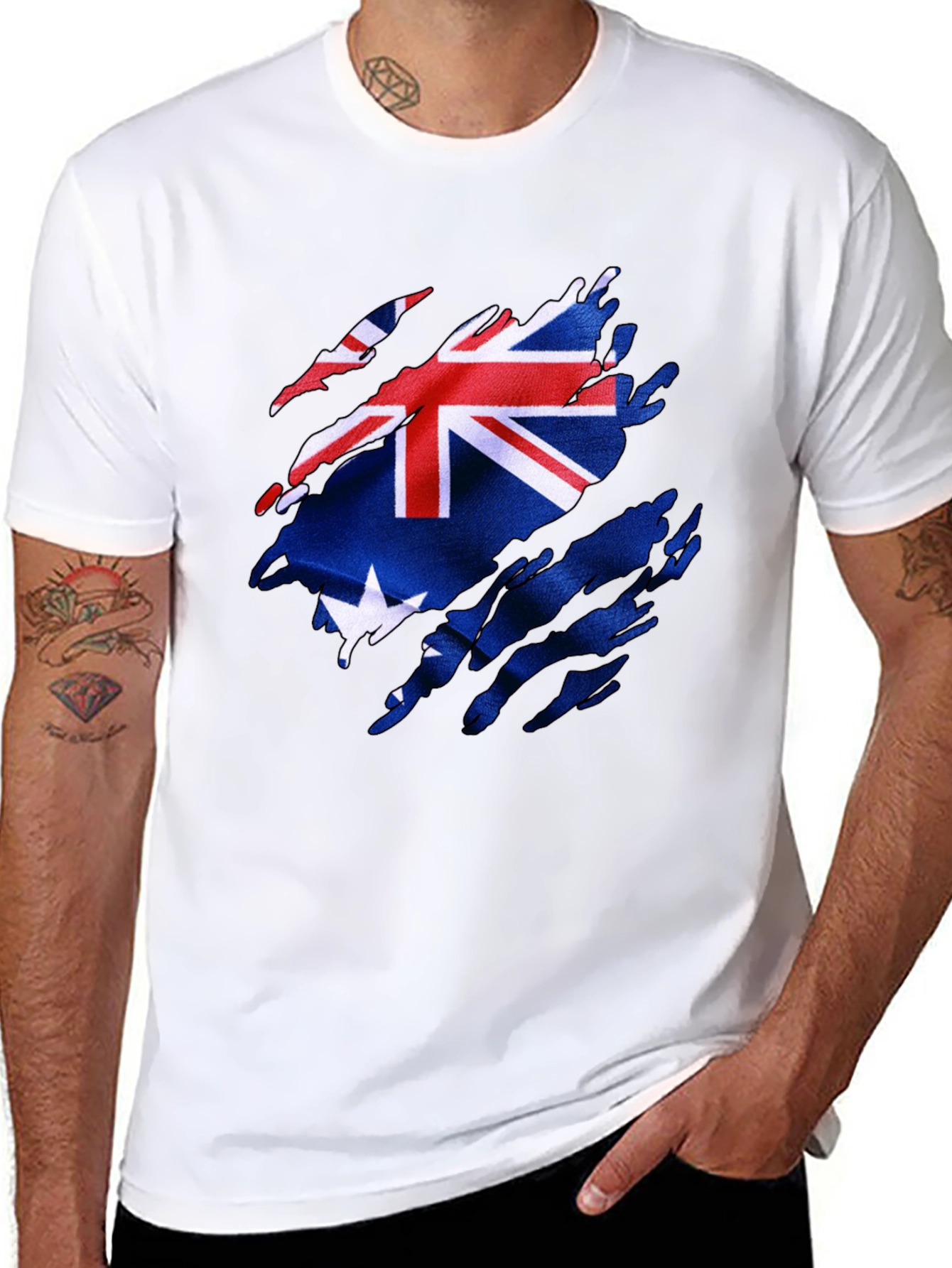 Distressed Australian Flag Graphic Tee