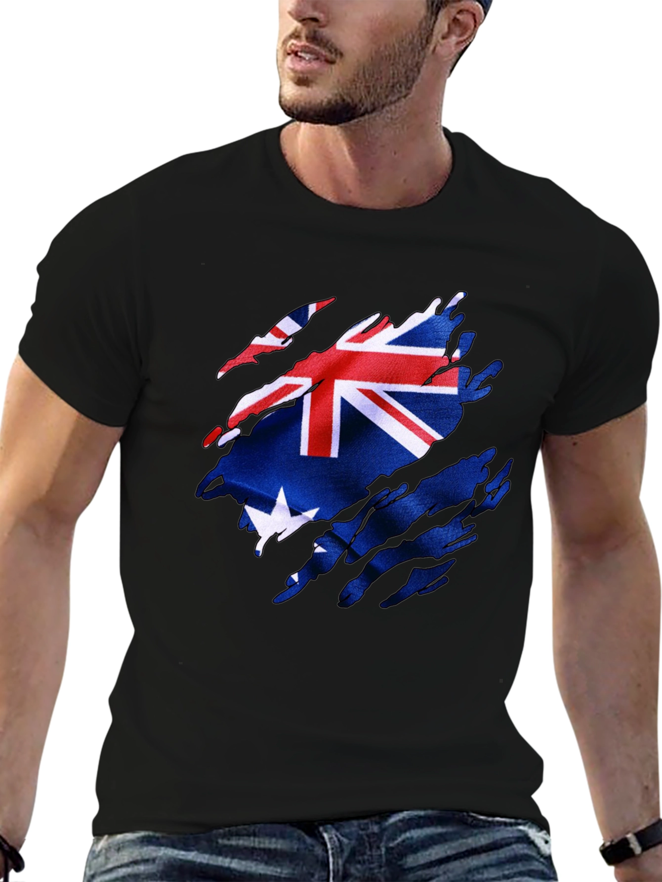 Distressed Australian Flag Graphic Tee