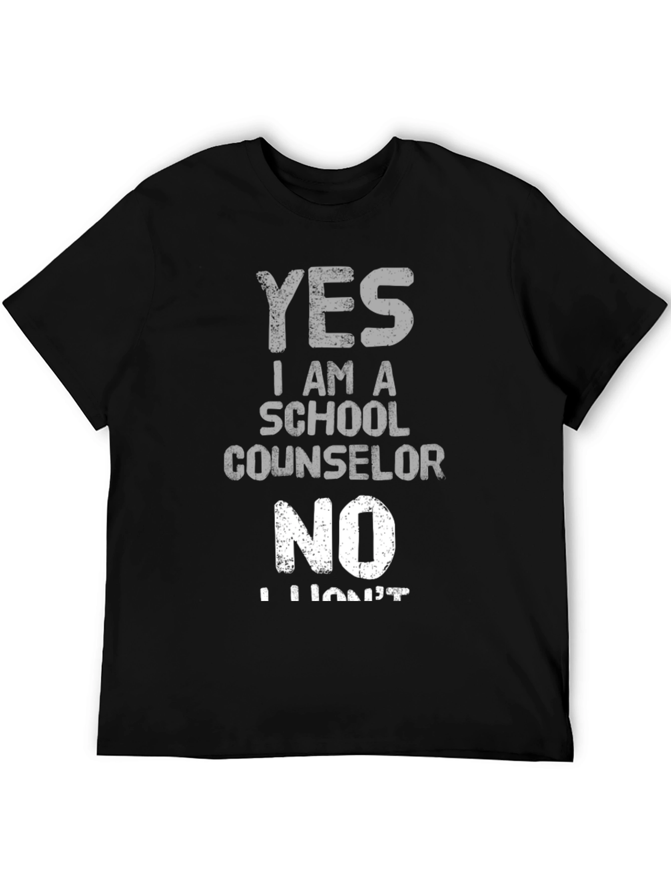 School Counselor Graphic Tee - Funny Yes/No Design