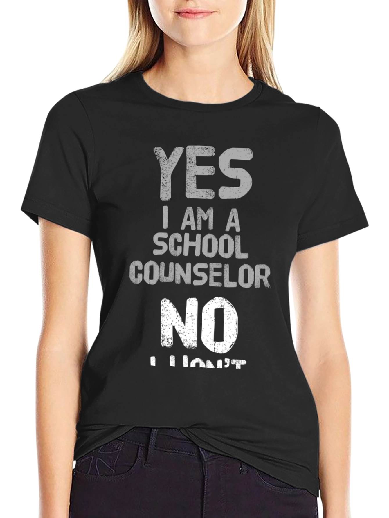 School Counselor Graphic Tee - Funny Yes/No Design