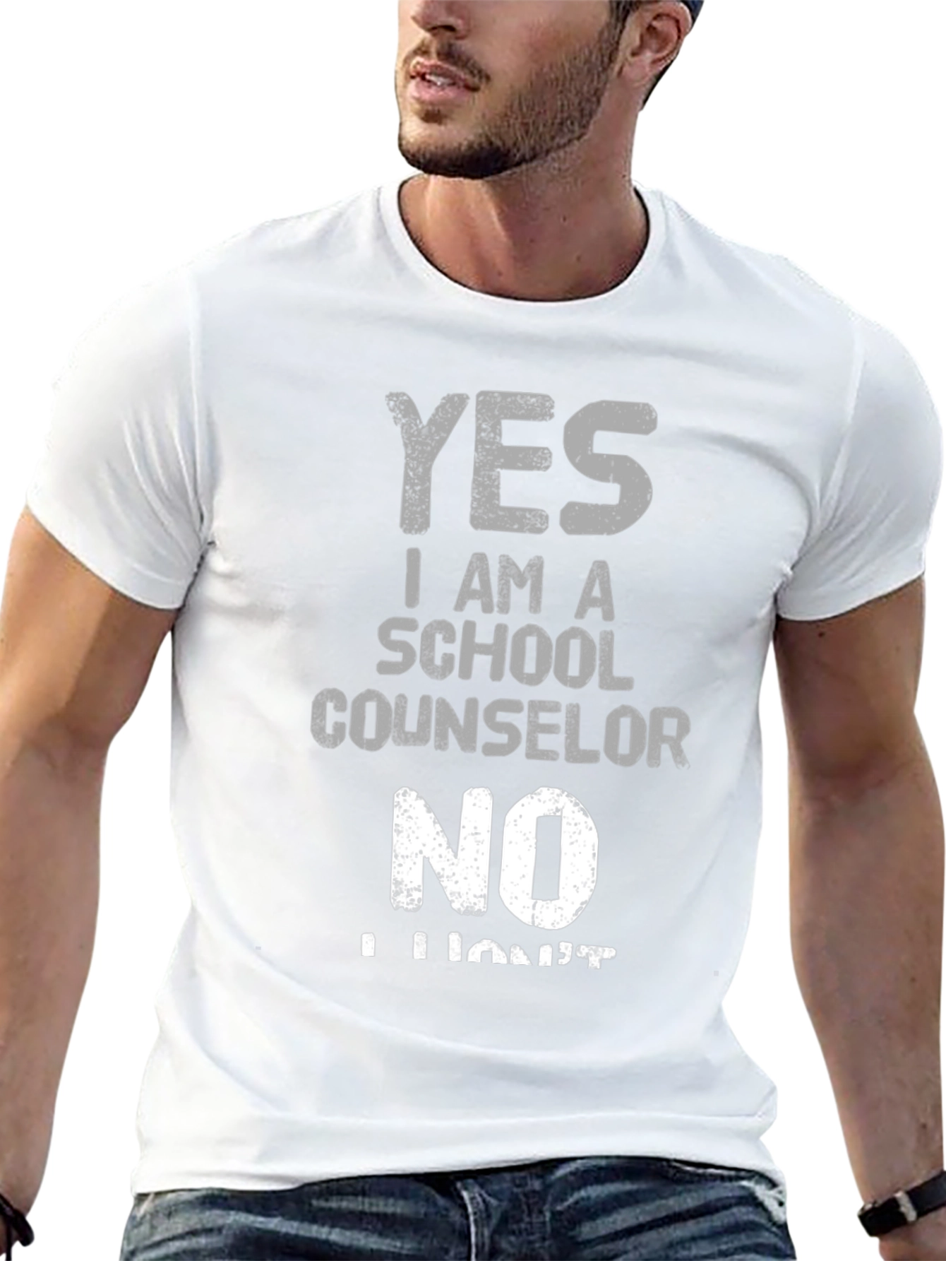 School Counselor Graphic Tee - Funny Yes/No Design