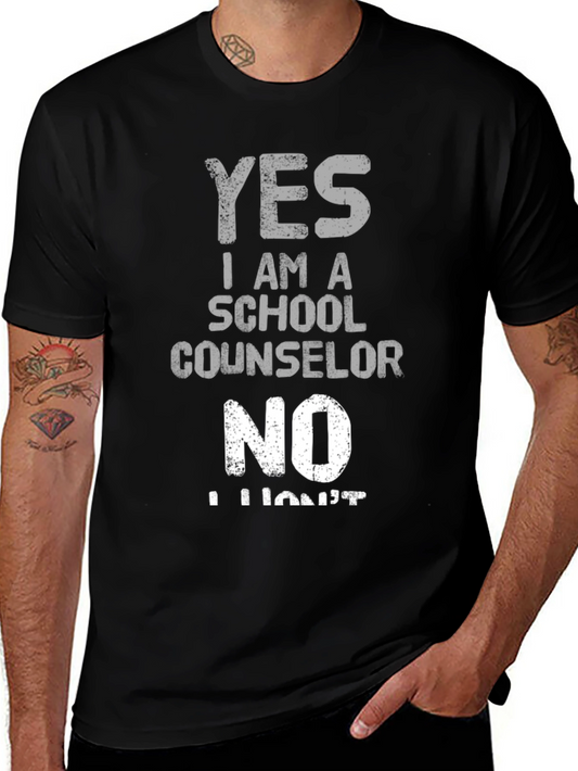 School Counselor Graphic Tee - Funny Yes/No Design