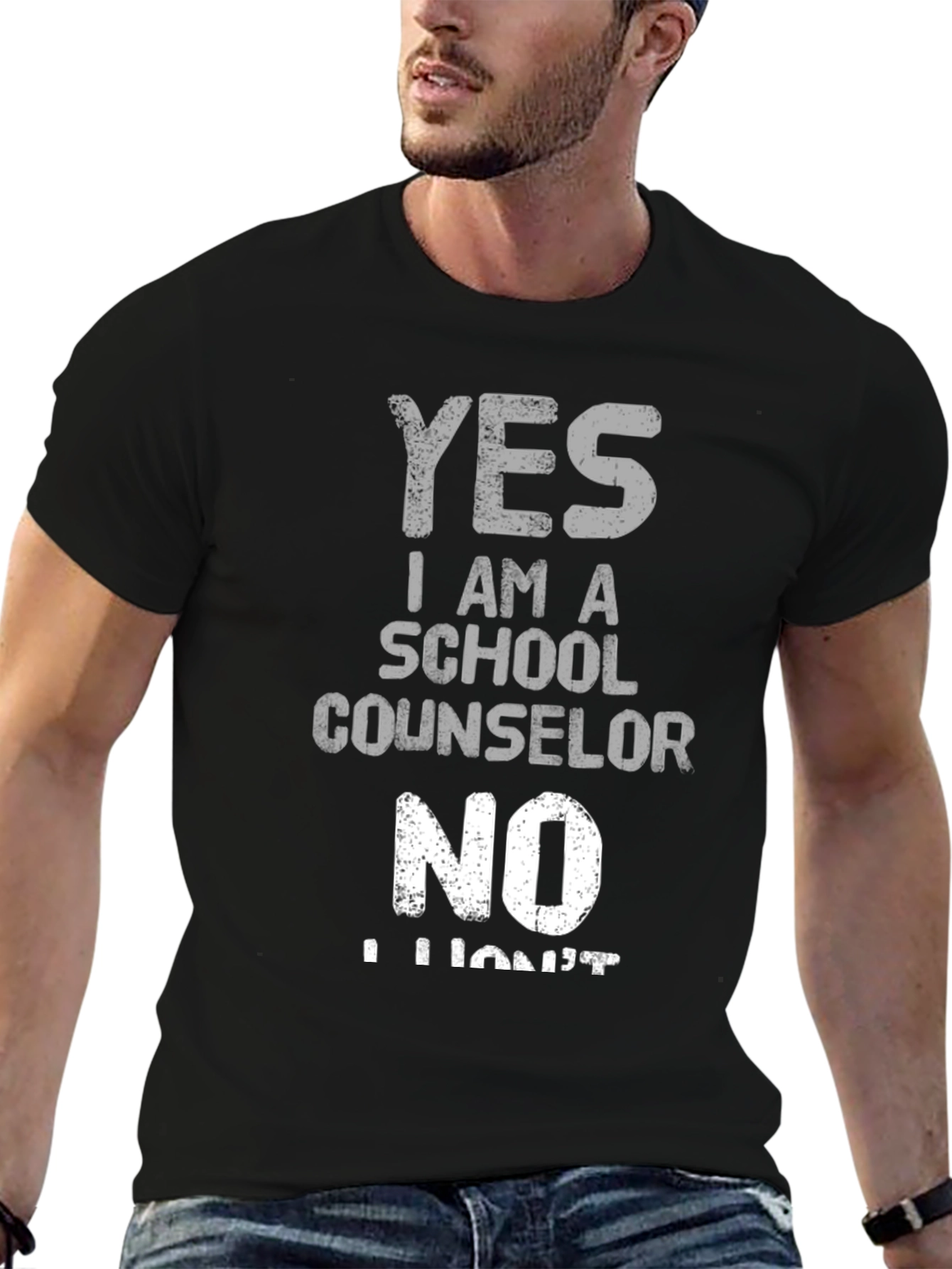 School Counselor Graphic Tee - Funny Yes/No Design