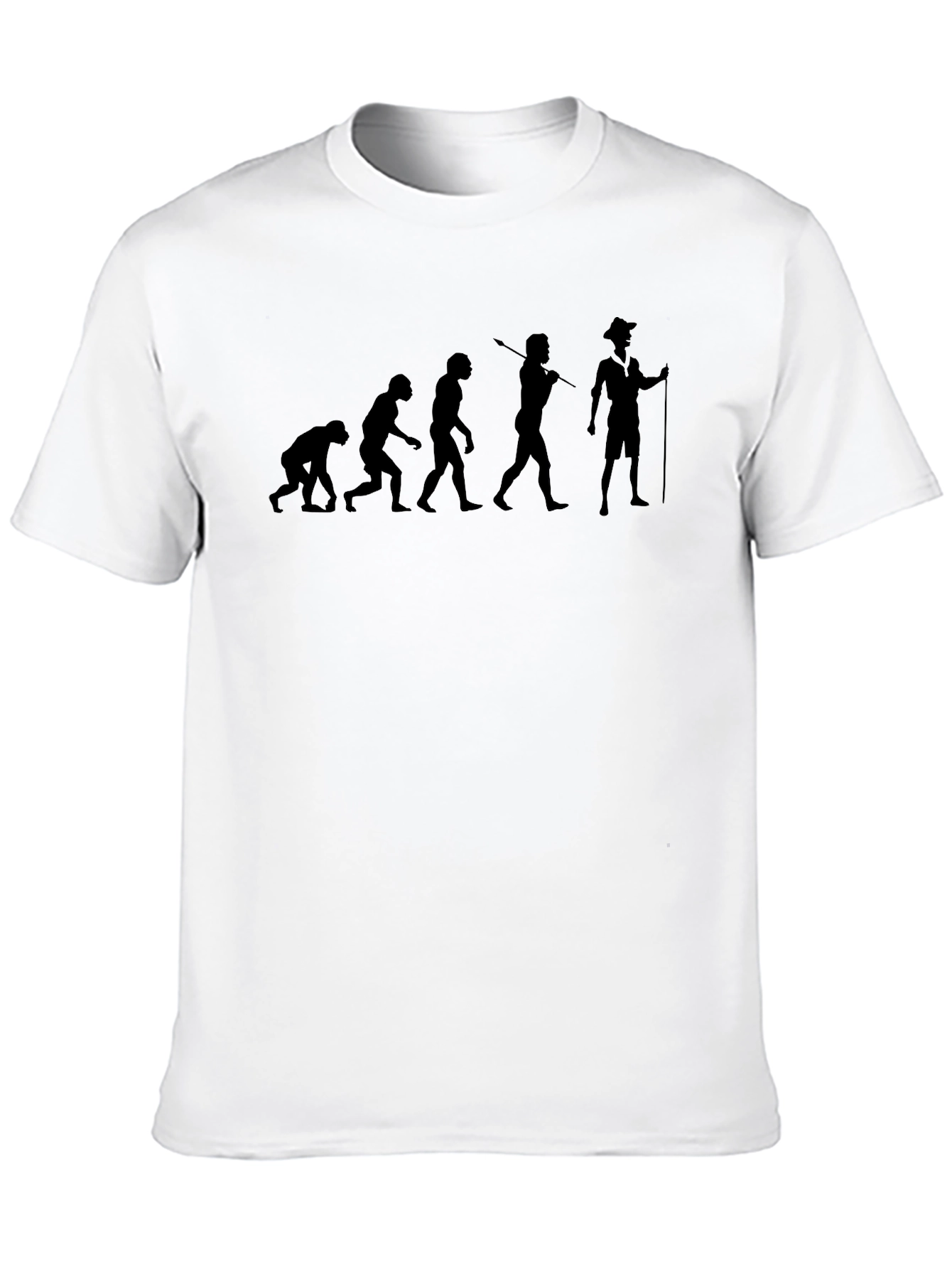 Evolution of Man Hiking Black T-Shirt