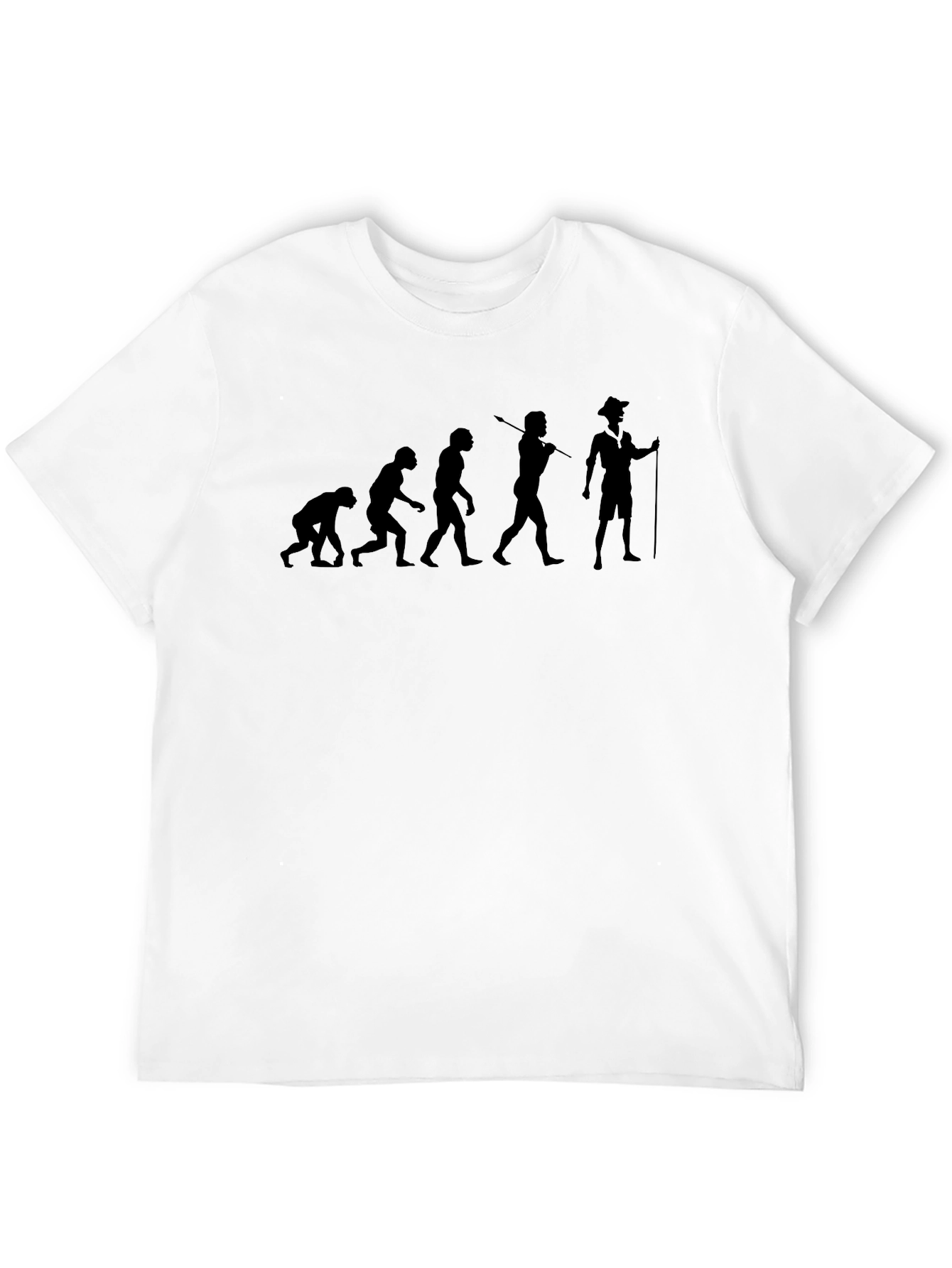 Evolution of Man Hiking Black T-Shirt