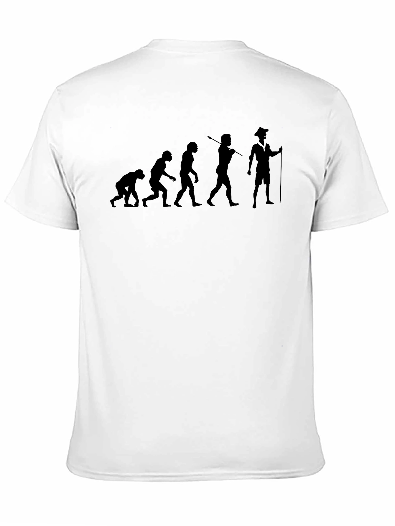 Evolution of Man Hiking Black T-Shirt