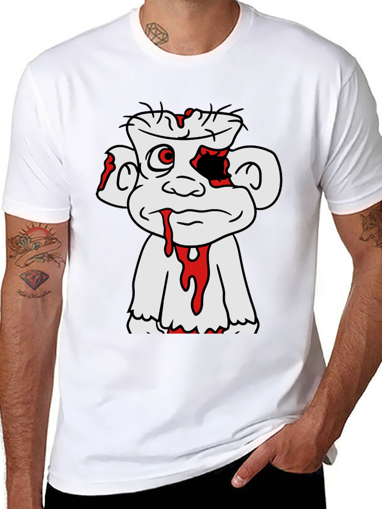 Cartoon Zombie Graphic T-Shirt