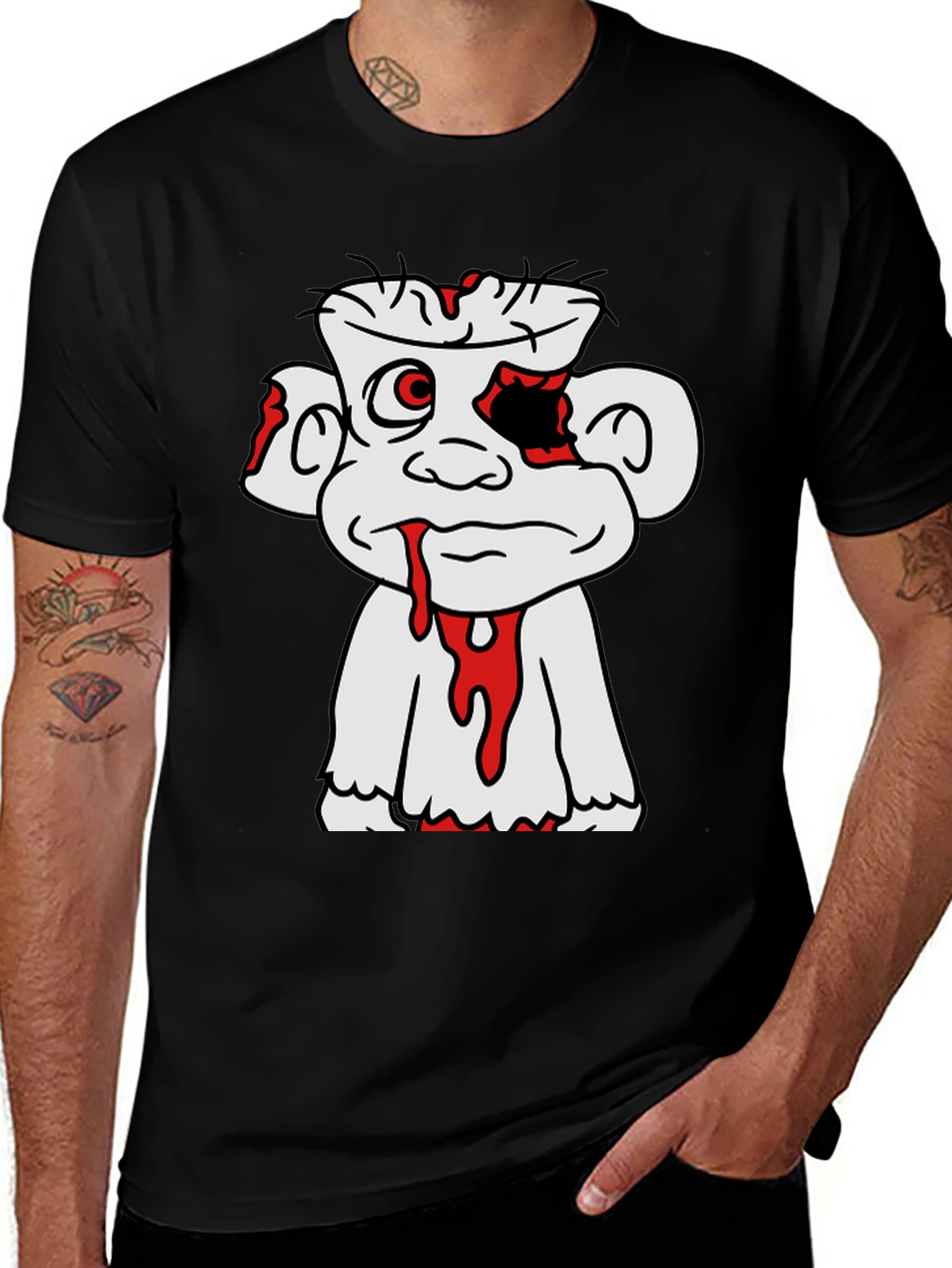 Cartoon Zombie Graphic T-Shirt