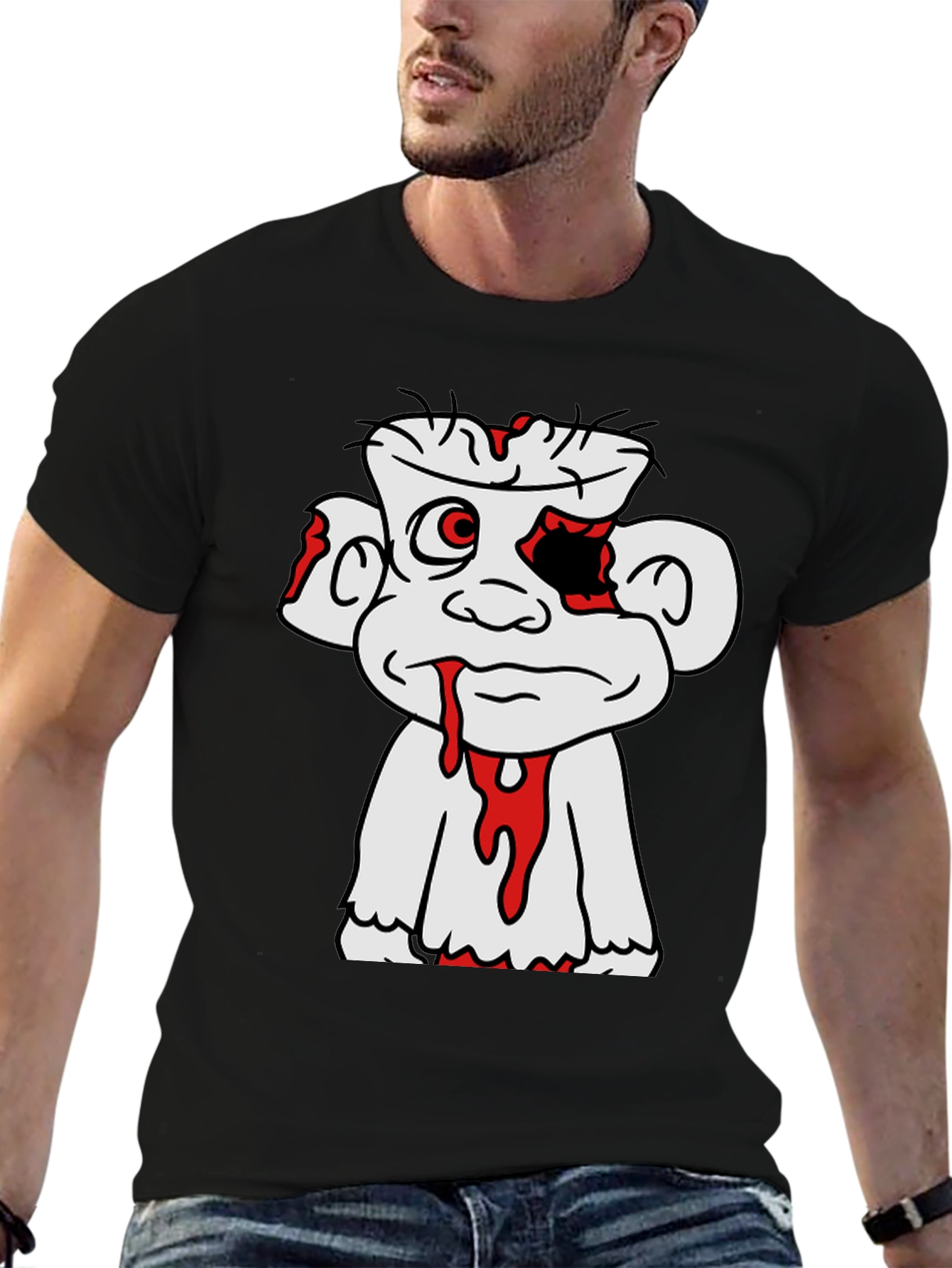 Cartoon Zombie Graphic T-Shirt