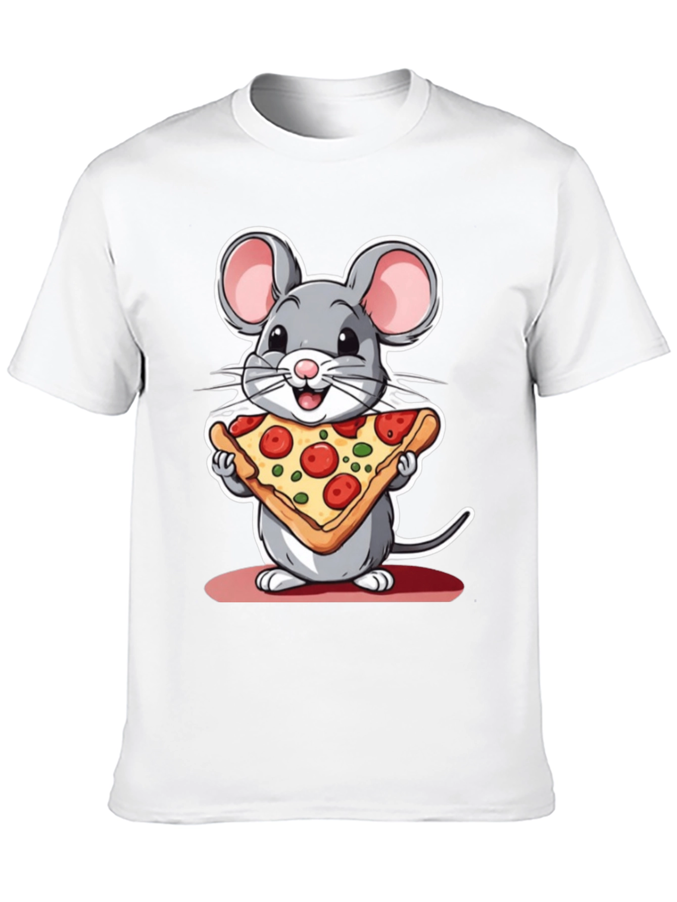 Cartoon Mouse Pizza Graphic Tee