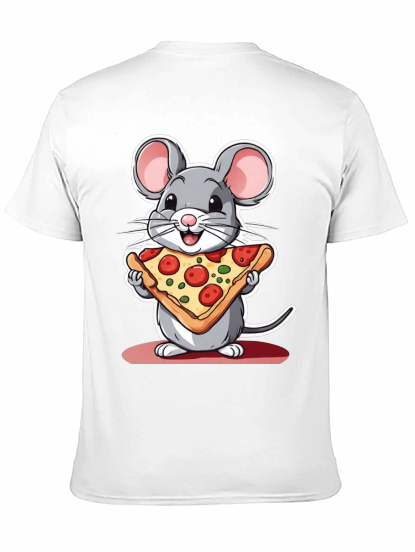 Cartoon Mouse Pizza Graphic Tee