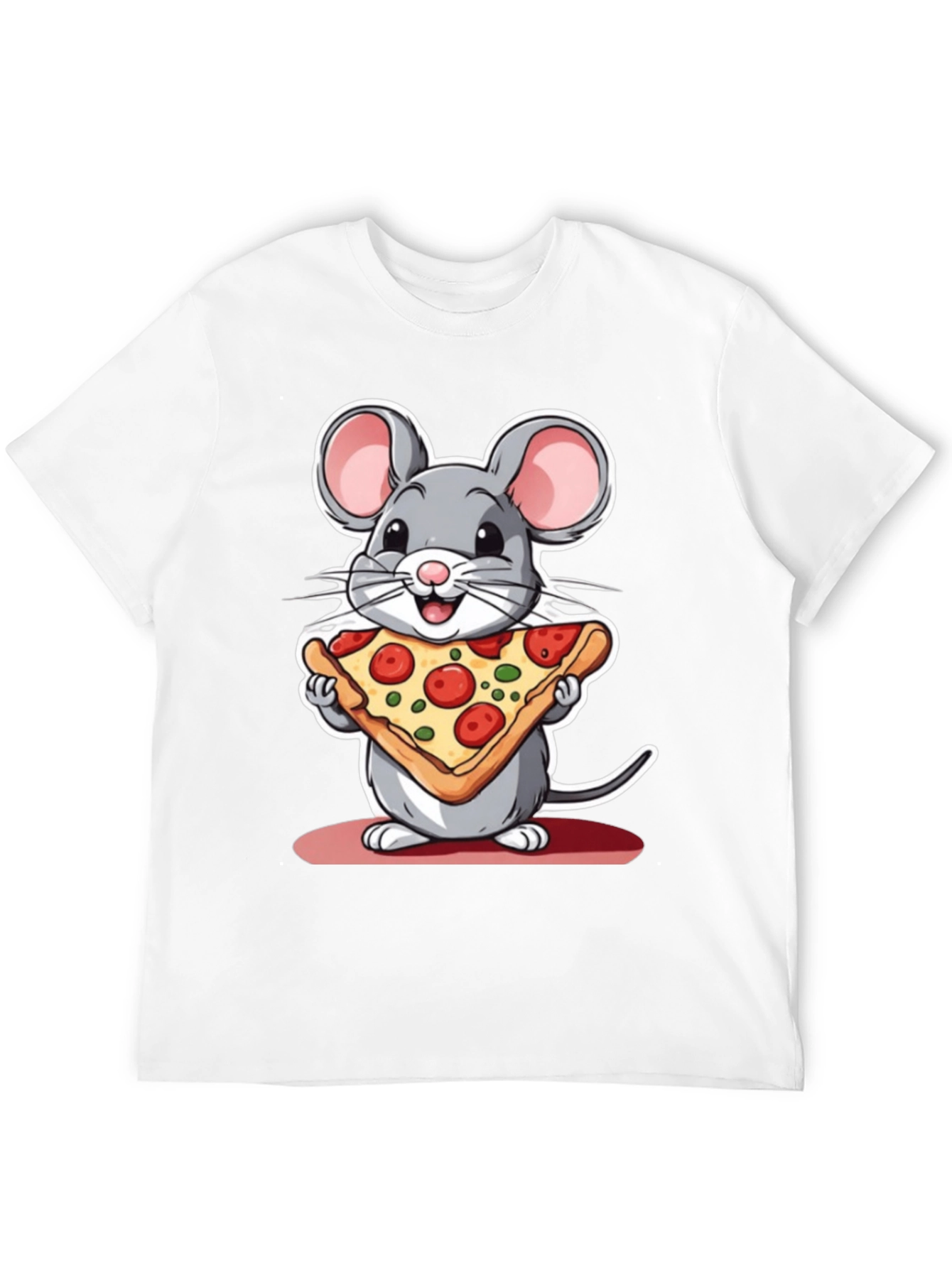 Cartoon Mouse Pizza Graphic Tee