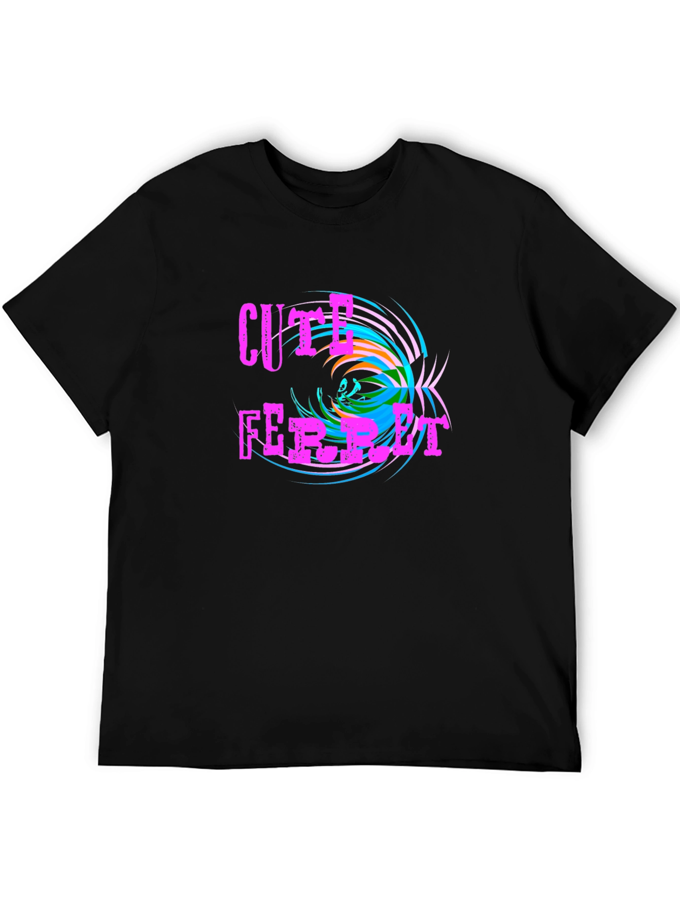 Cute Ferret Graphic T-Shirt - Funky Design