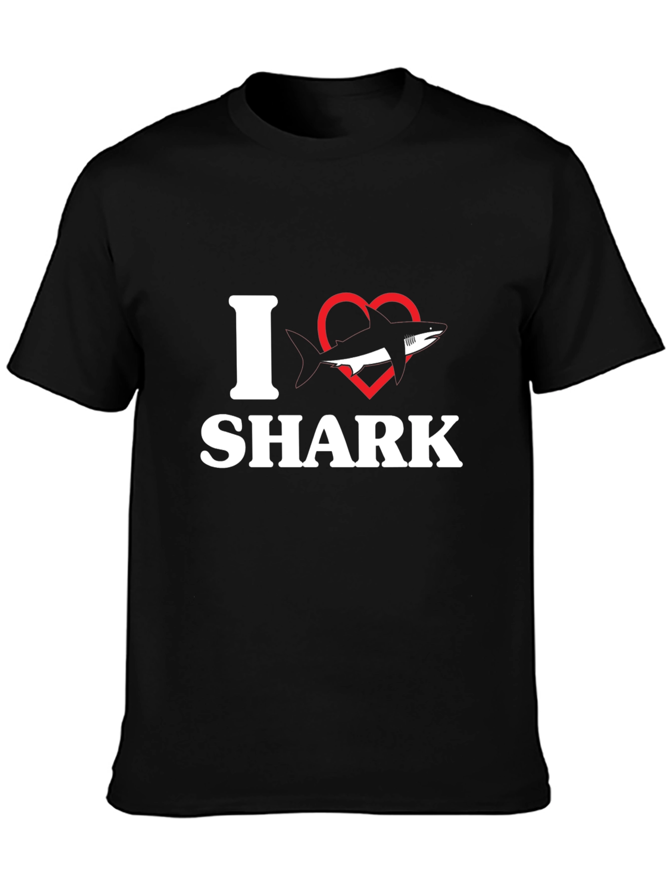 I Love Sharks T-Shirt - Black