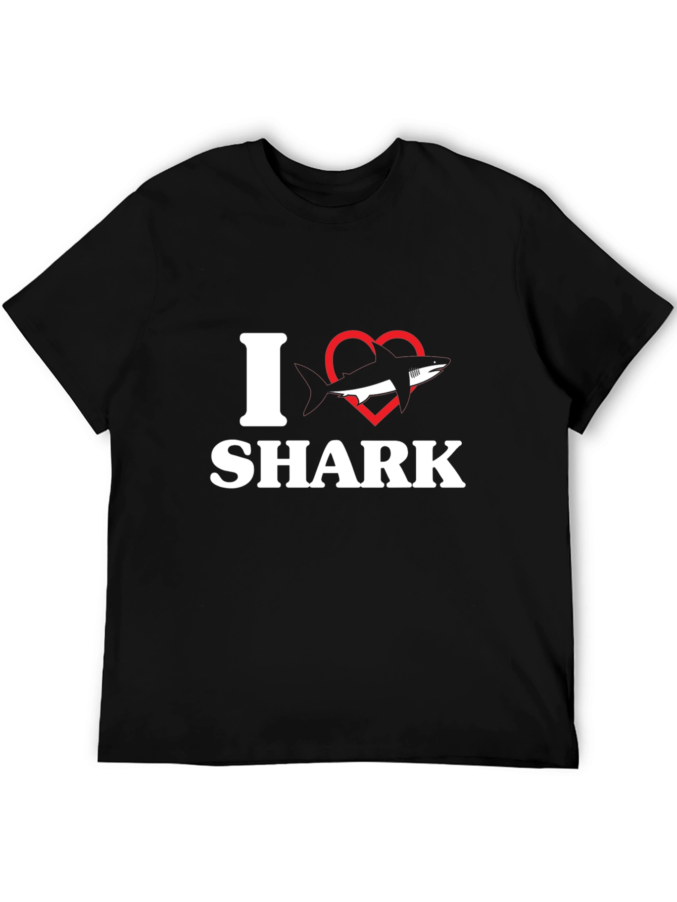 I Love Sharks T-Shirt - Black