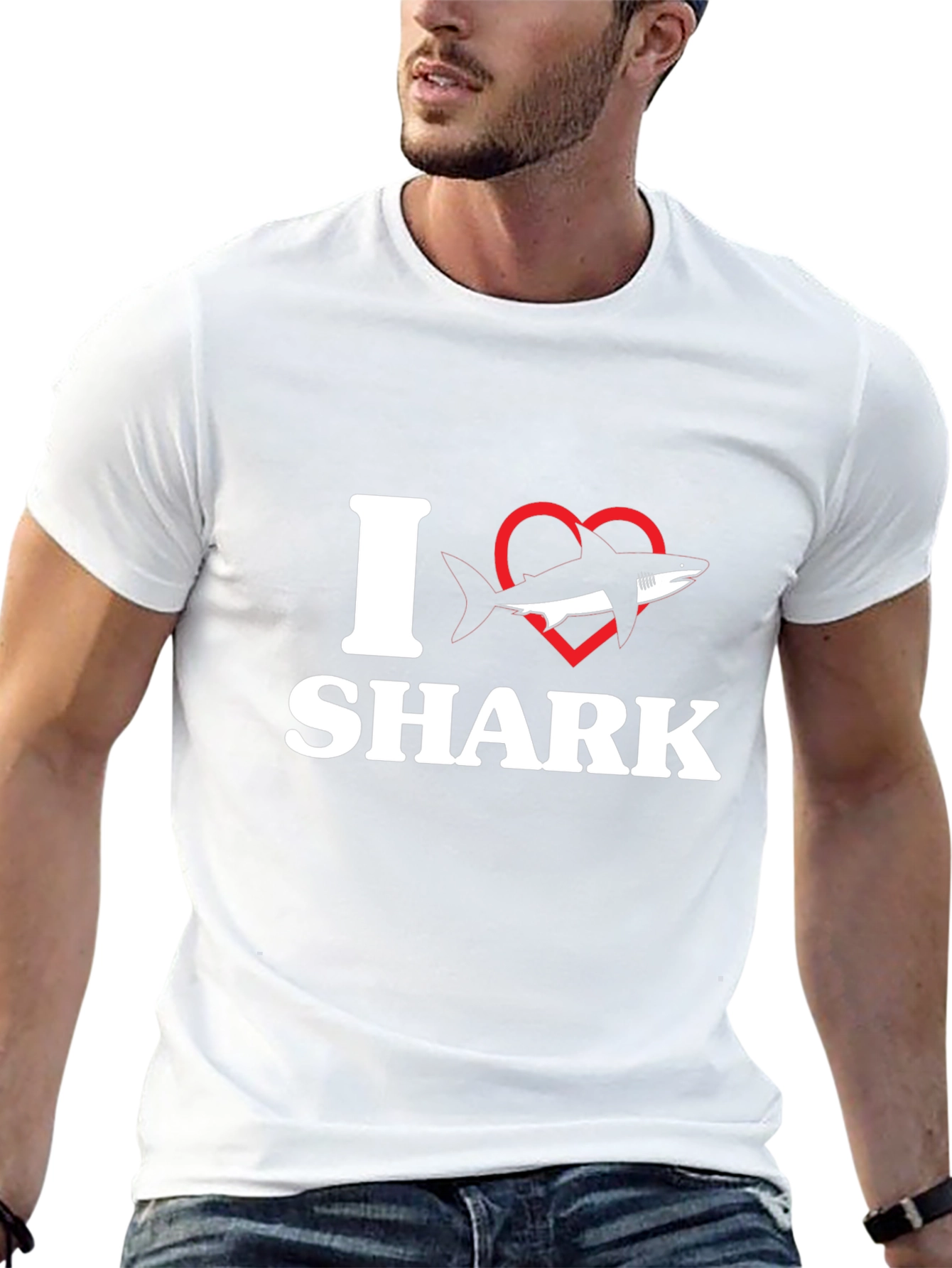 I Love Sharks T-Shirt - Black