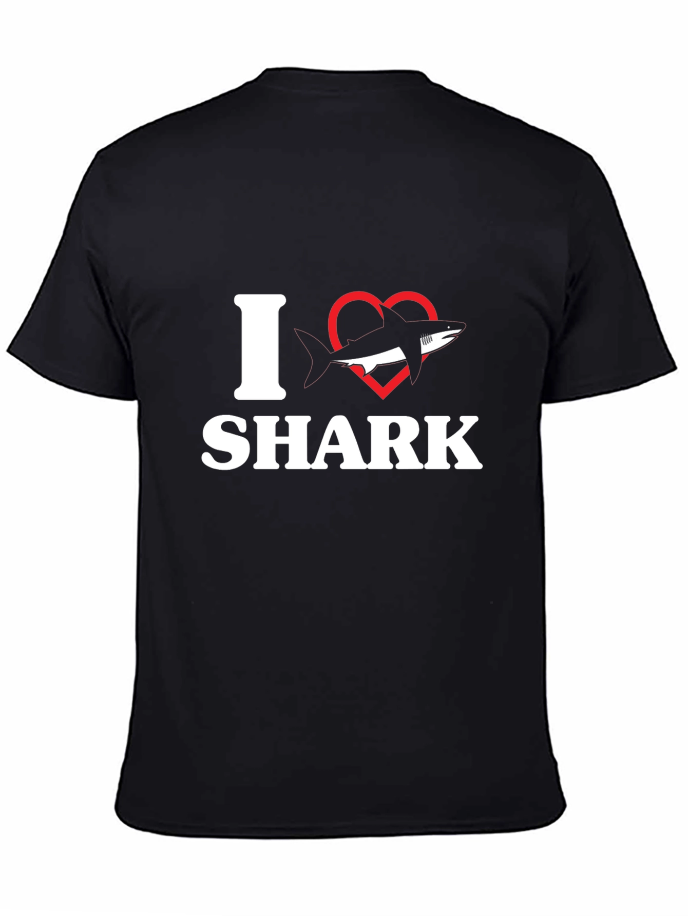 I Love Sharks T-Shirt - Black