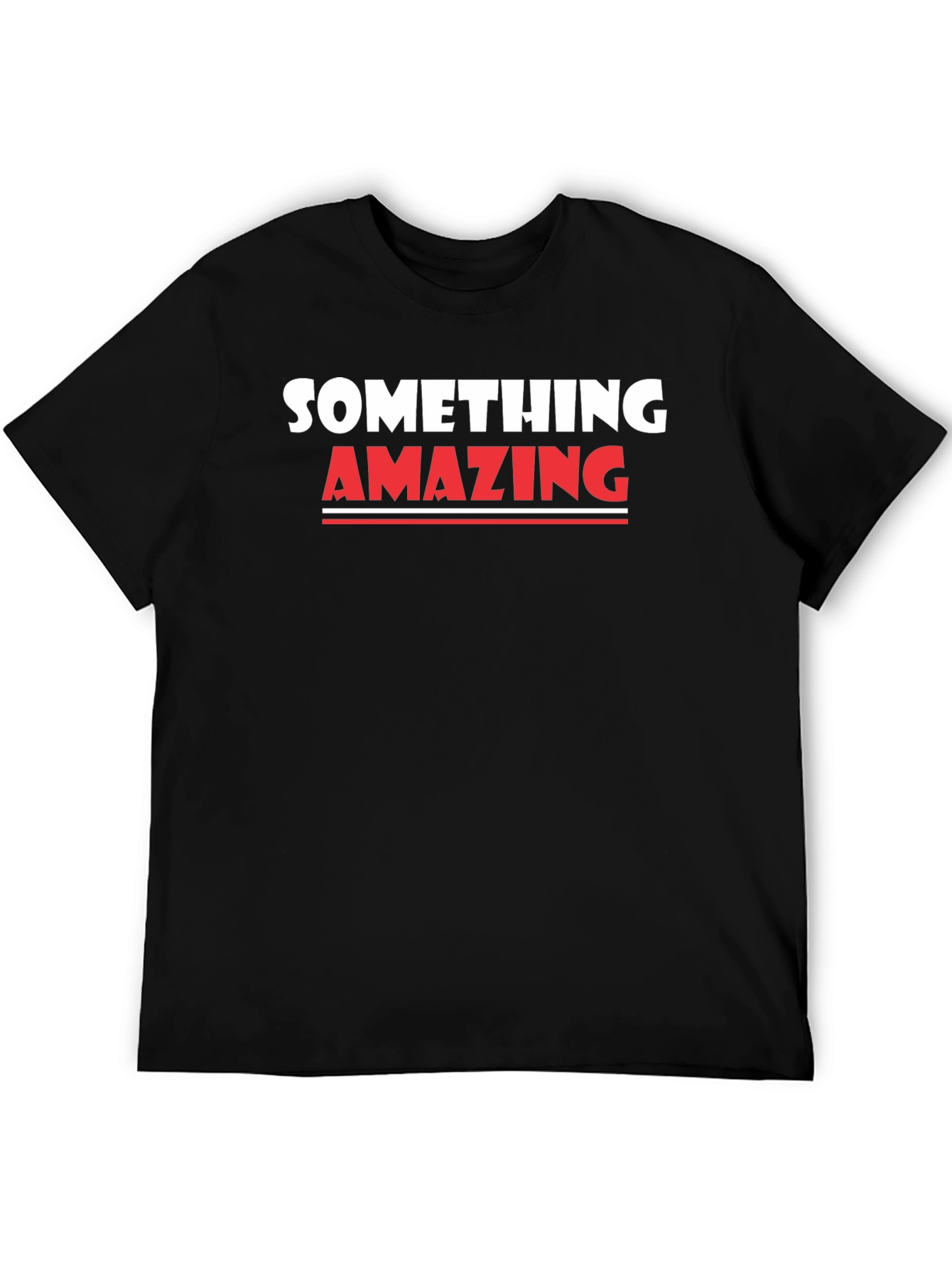 Something Amazing Graphic Tee - Black Cotton T-Shirt