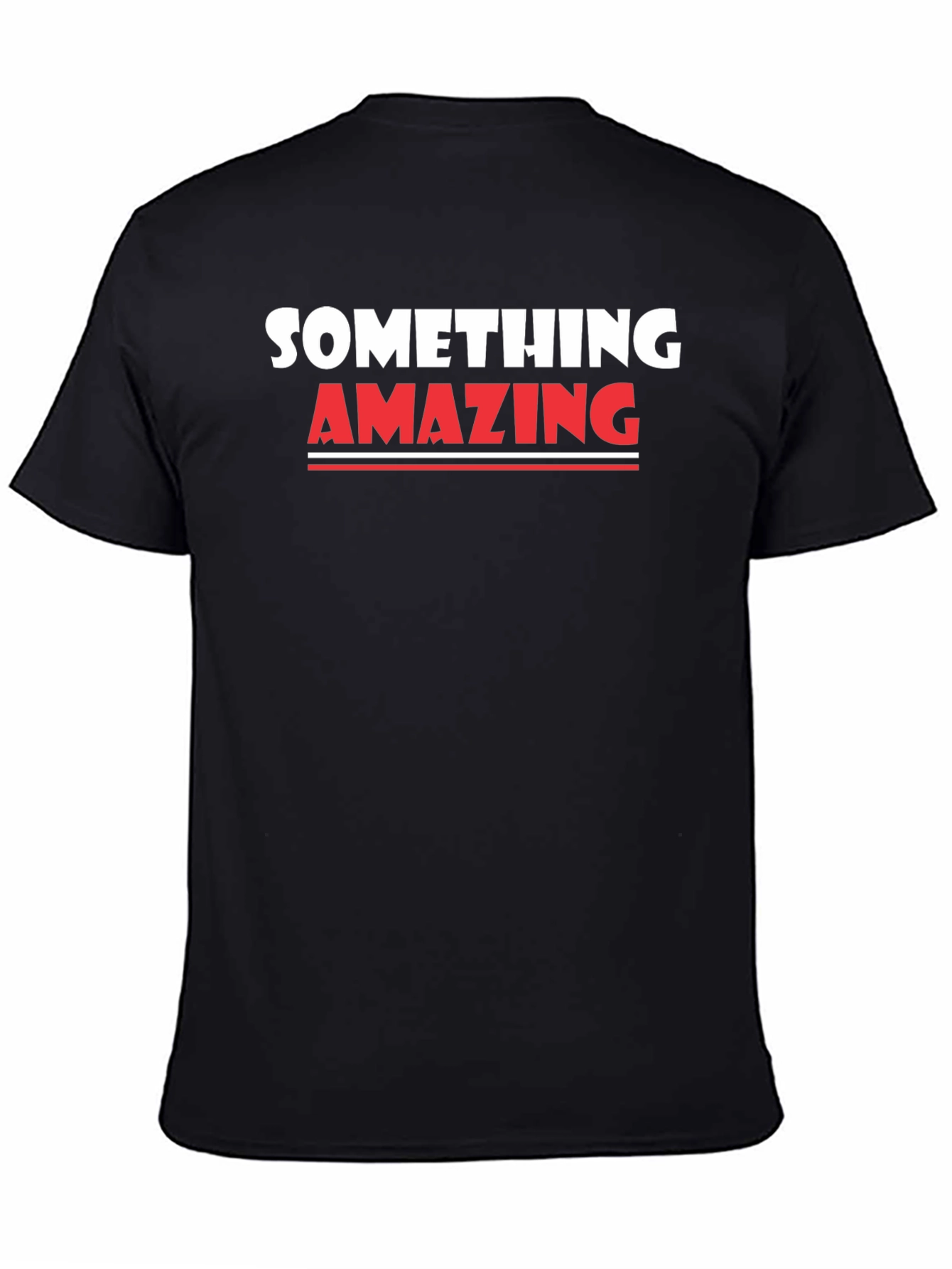 Something Amazing Graphic Tee - Black Cotton T-Shirt
