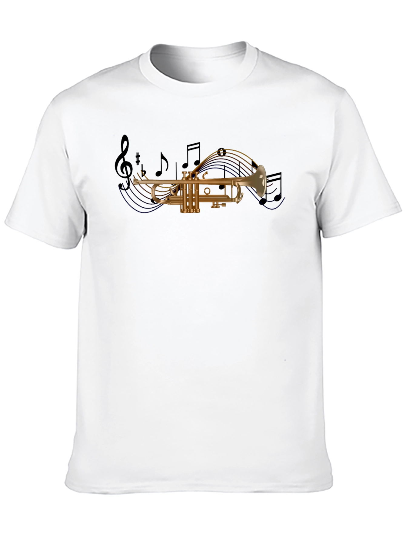 Musical Trumpet Graphic Tee - Black