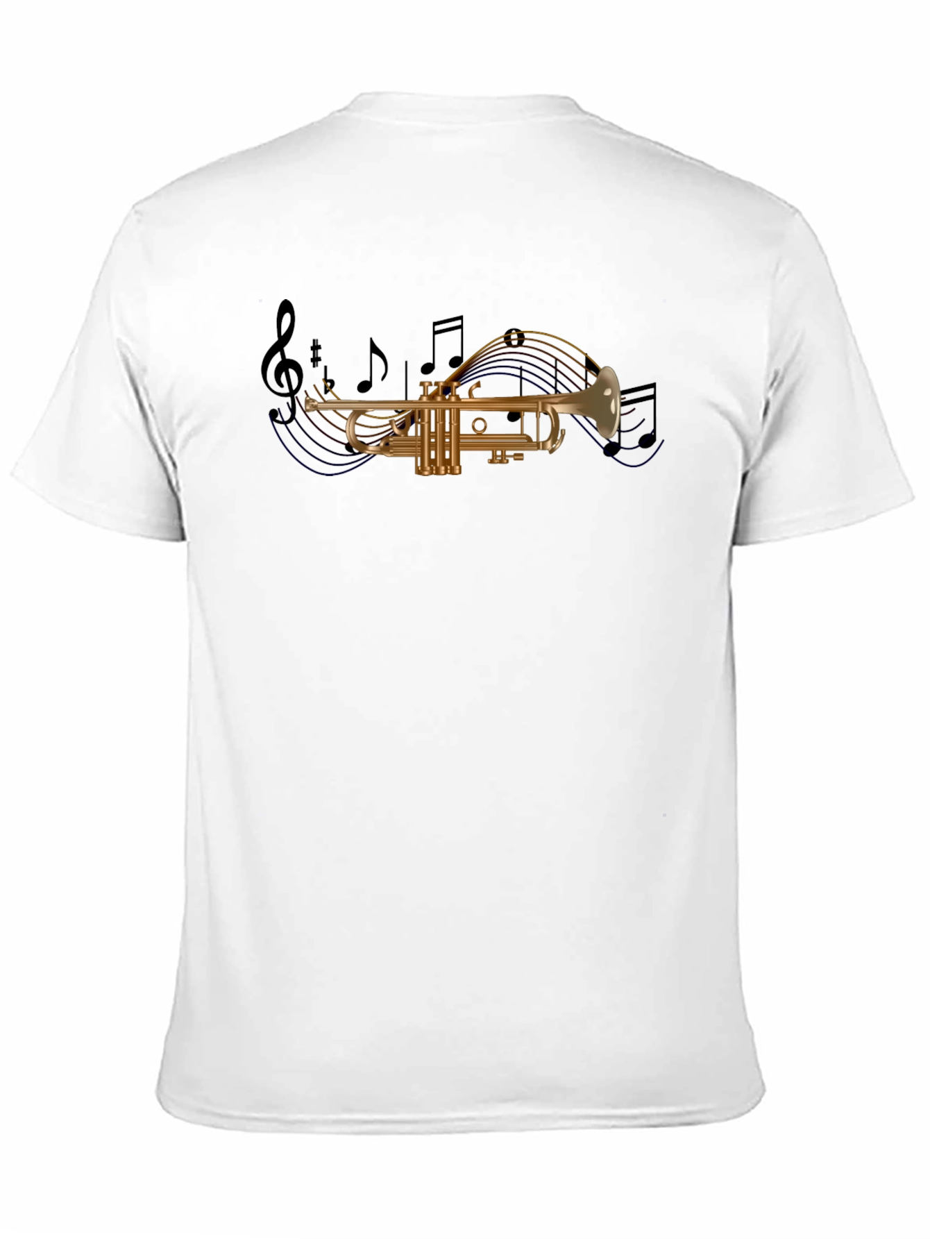 Musical Trumpet Graphic Tee - Black