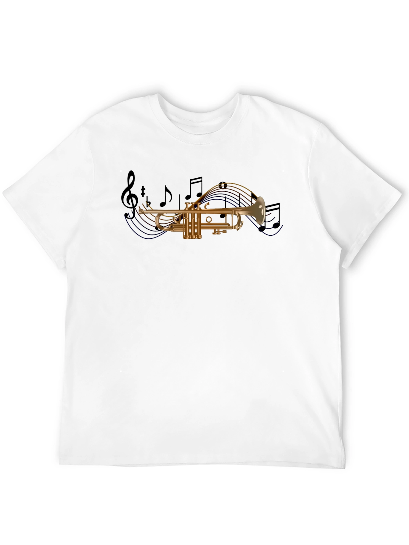 Musical Trumpet Graphic Tee - Black