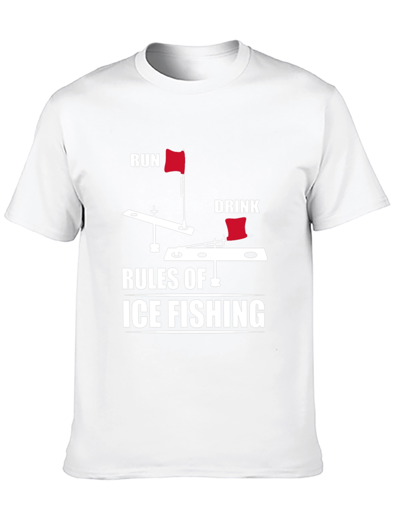 Ice Fishing Rules Graphic Tee - Run & Drink