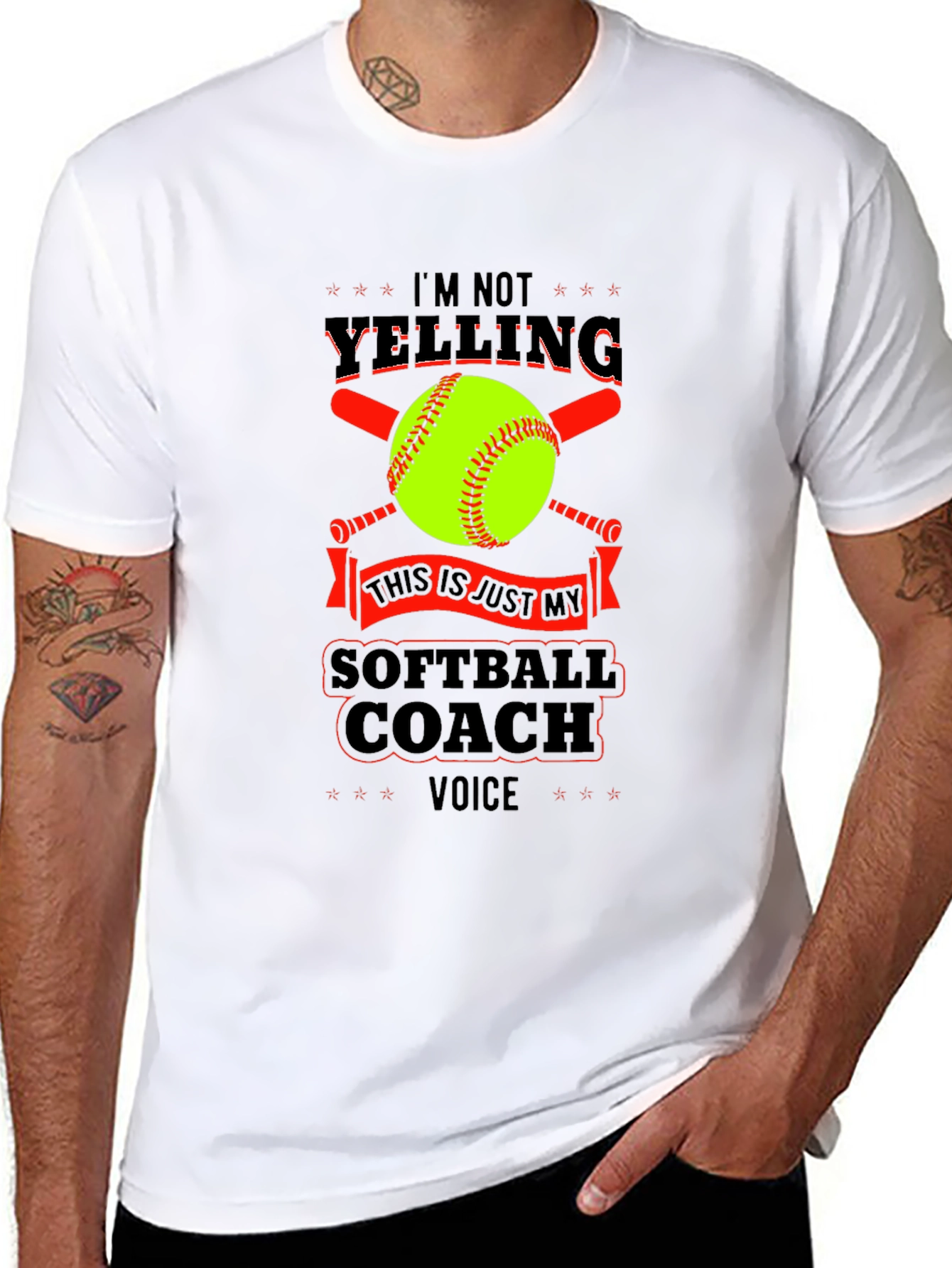 Softball Coach Voice T-Shirt - Funny Design