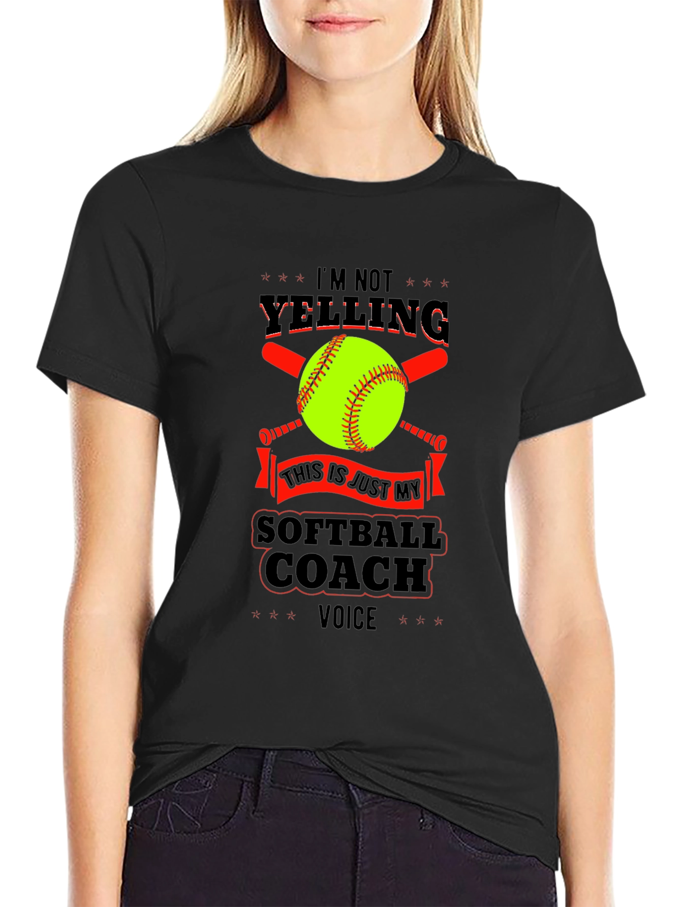 Softball Coach Voice T-Shirt - Funny Design