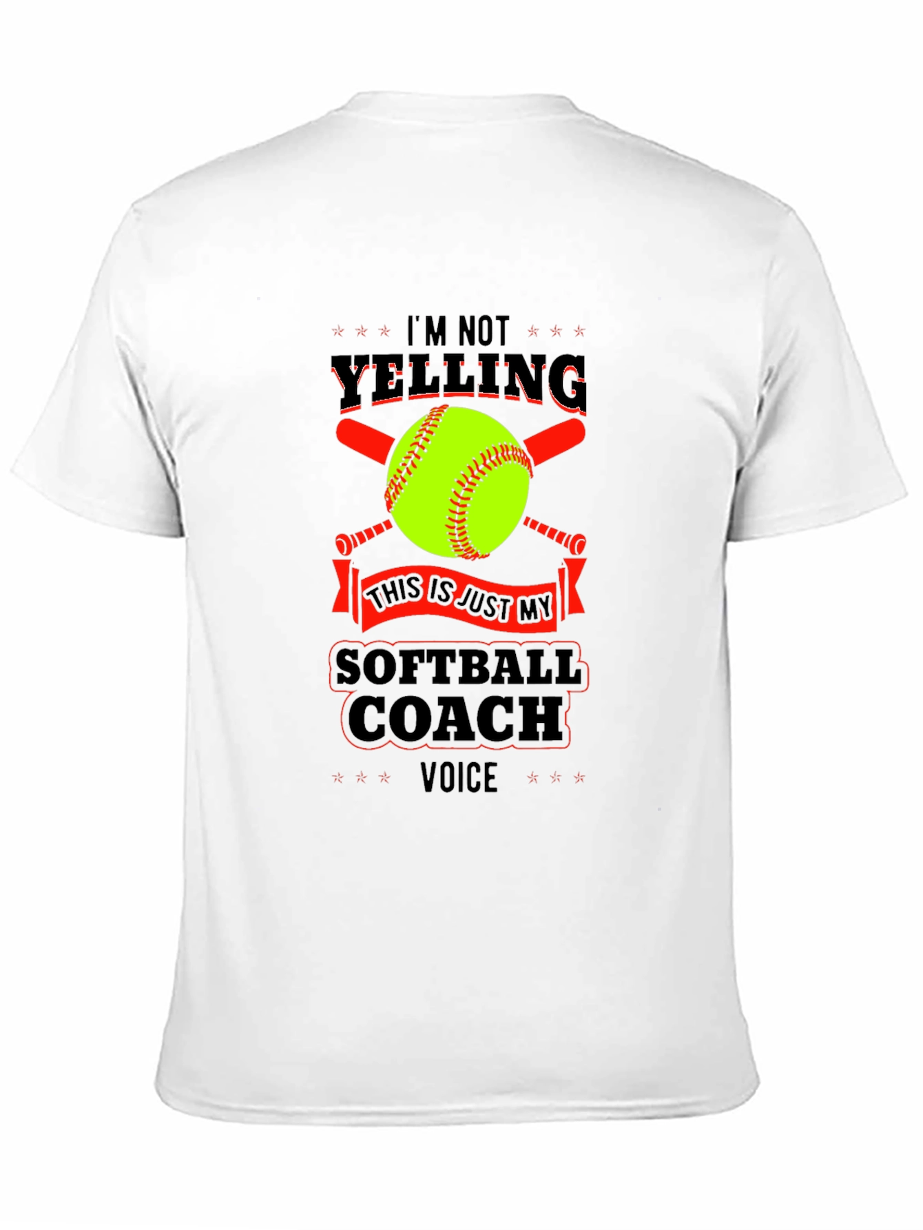Softball Coach Voice T-Shirt - Funny Design