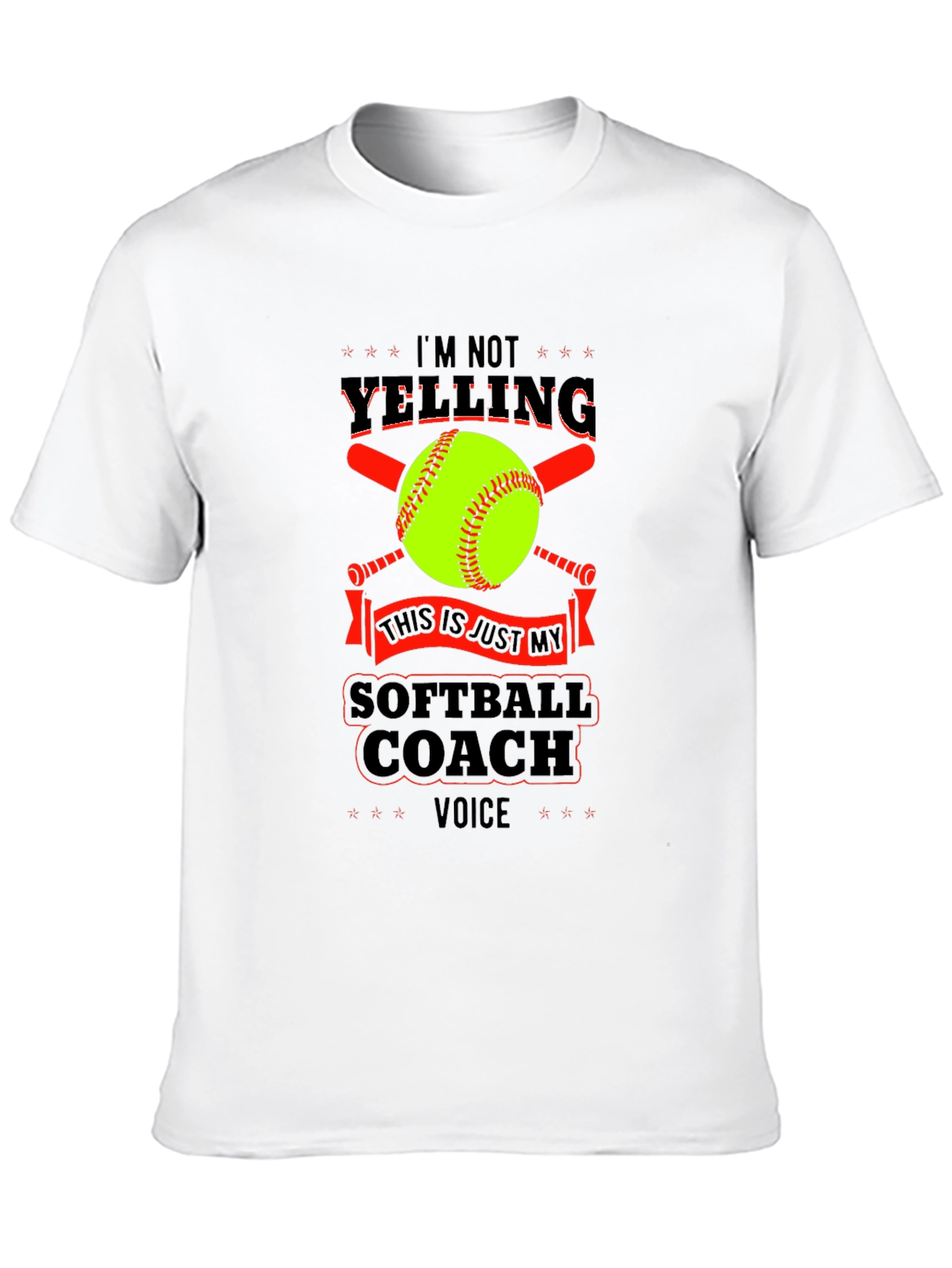 Softball Coach Voice T-Shirt - Funny Design