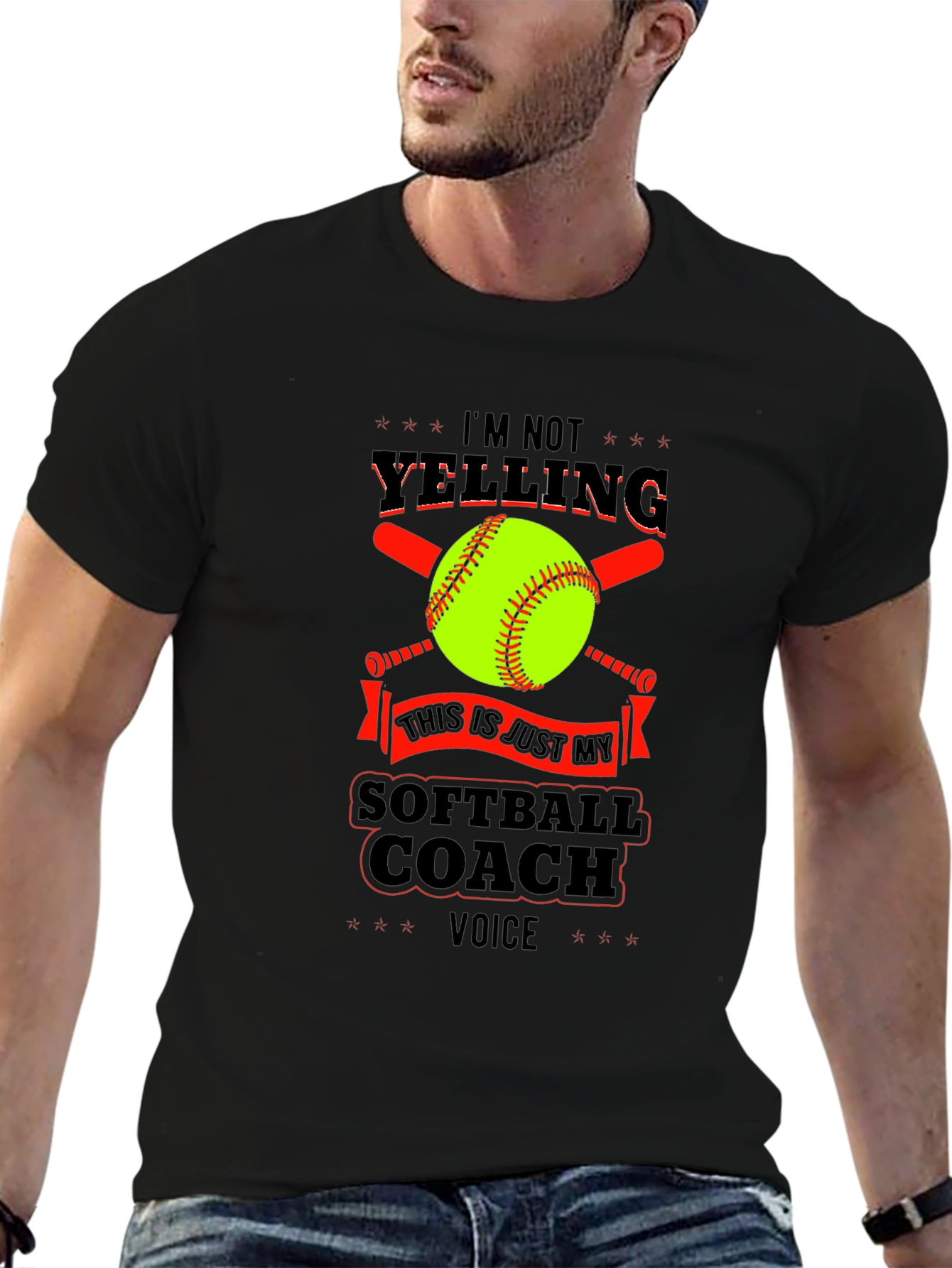 Softball Coach Voice T-Shirt - Funny Design