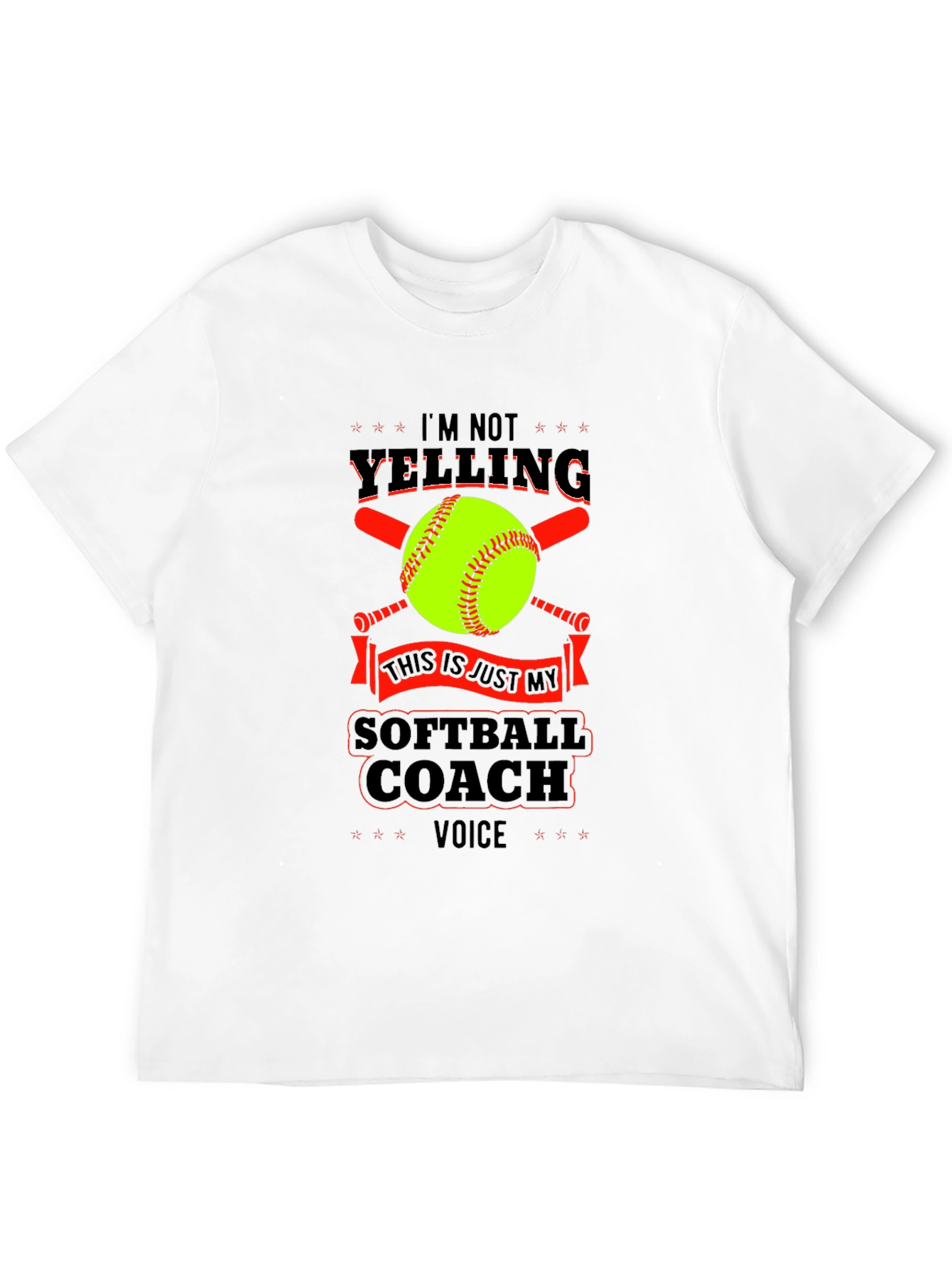 Softball Coach Voice T-Shirt - Funny Design